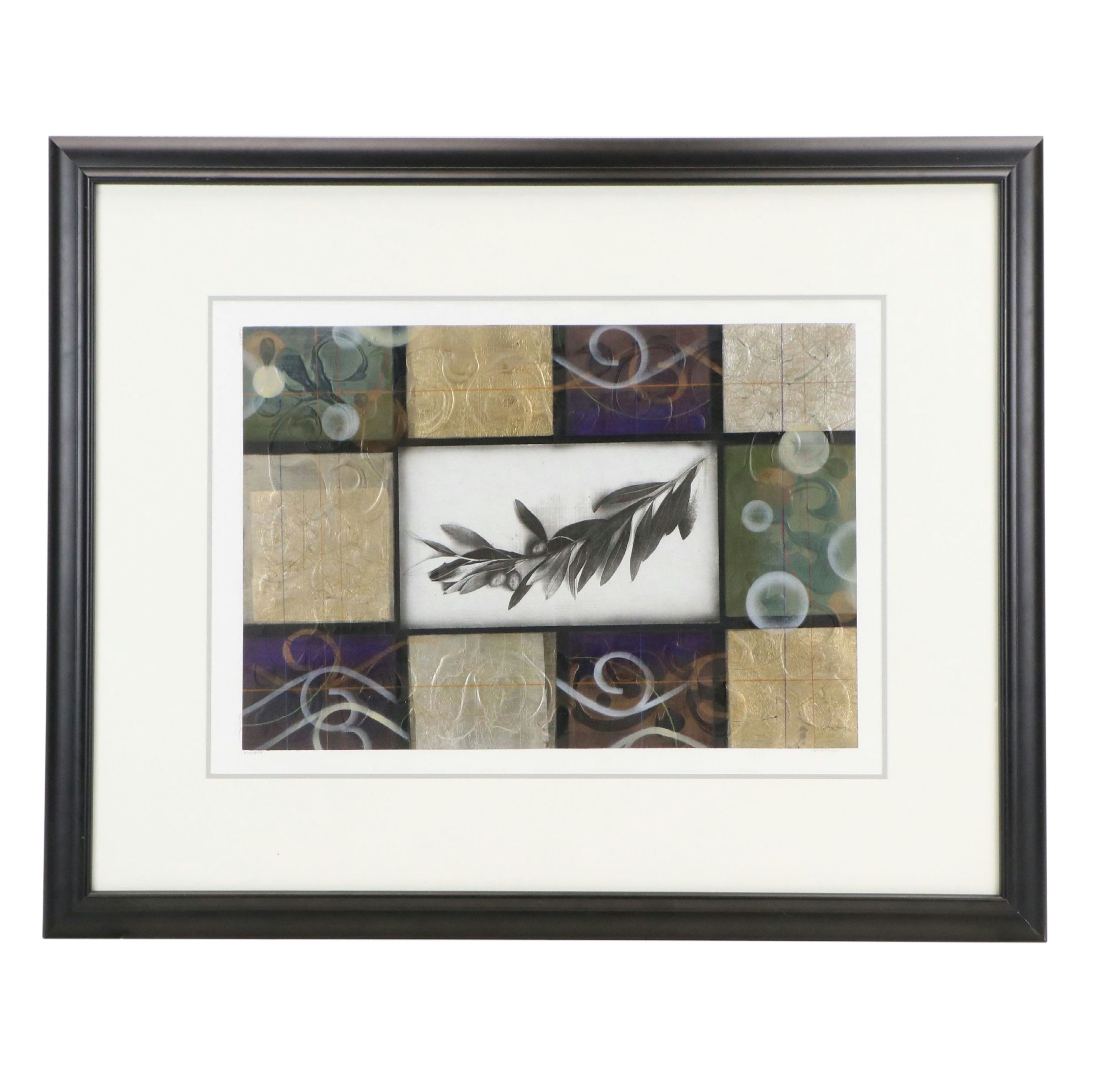 Mixed Media Composition "Niwa #514," 21st Century