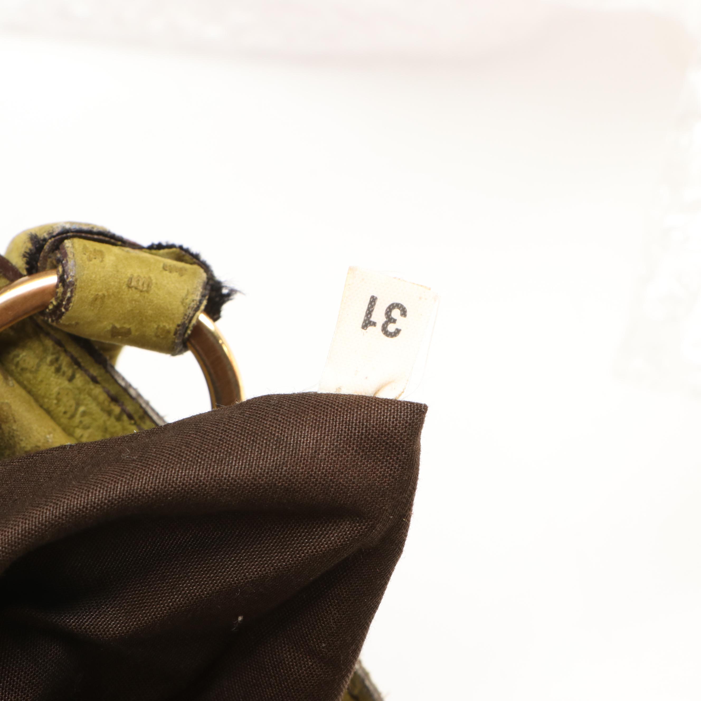 Prada Two Tone Canvas and Leather Handbag