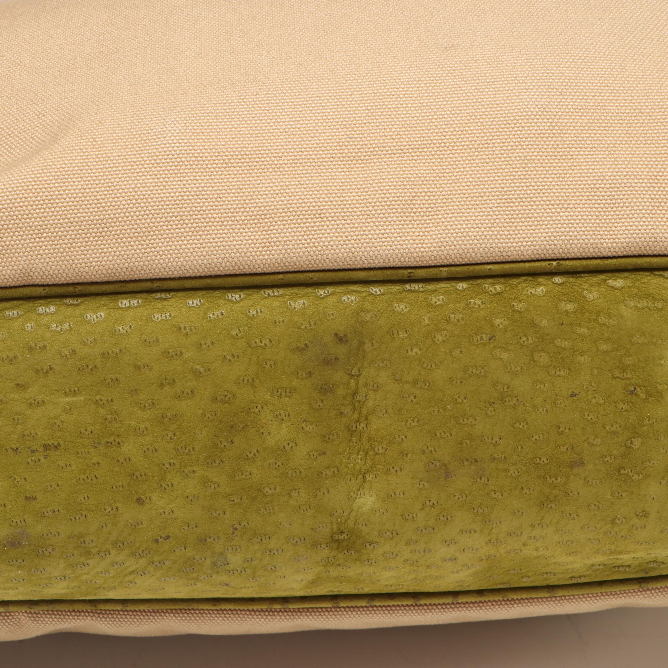 Prada Two Tone Canvas and Leather Handbag