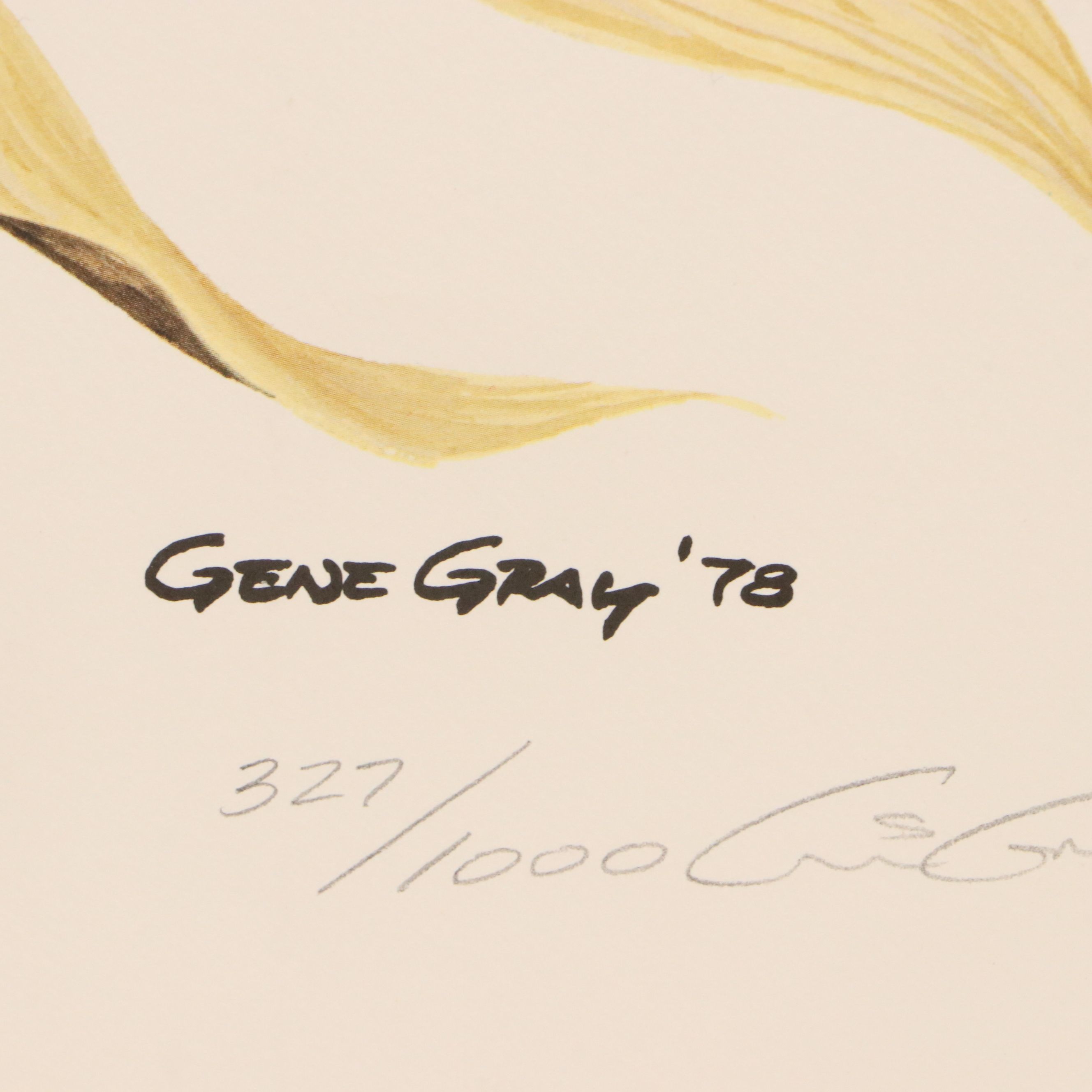 Gene Gray Green River Offset Lithograph "Crow"