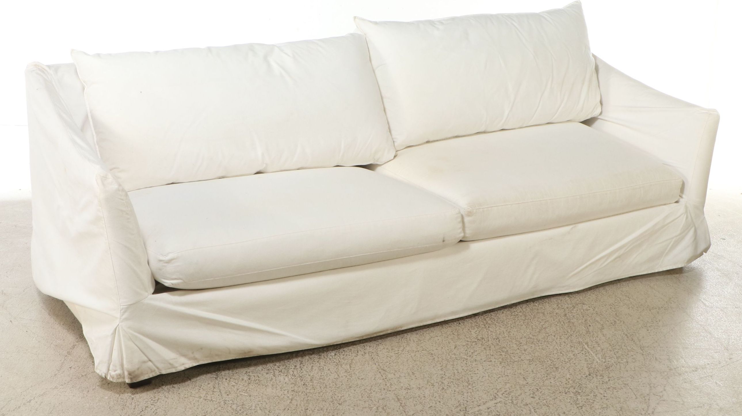 Lee Industries Contemporary Slip Covered Sofa