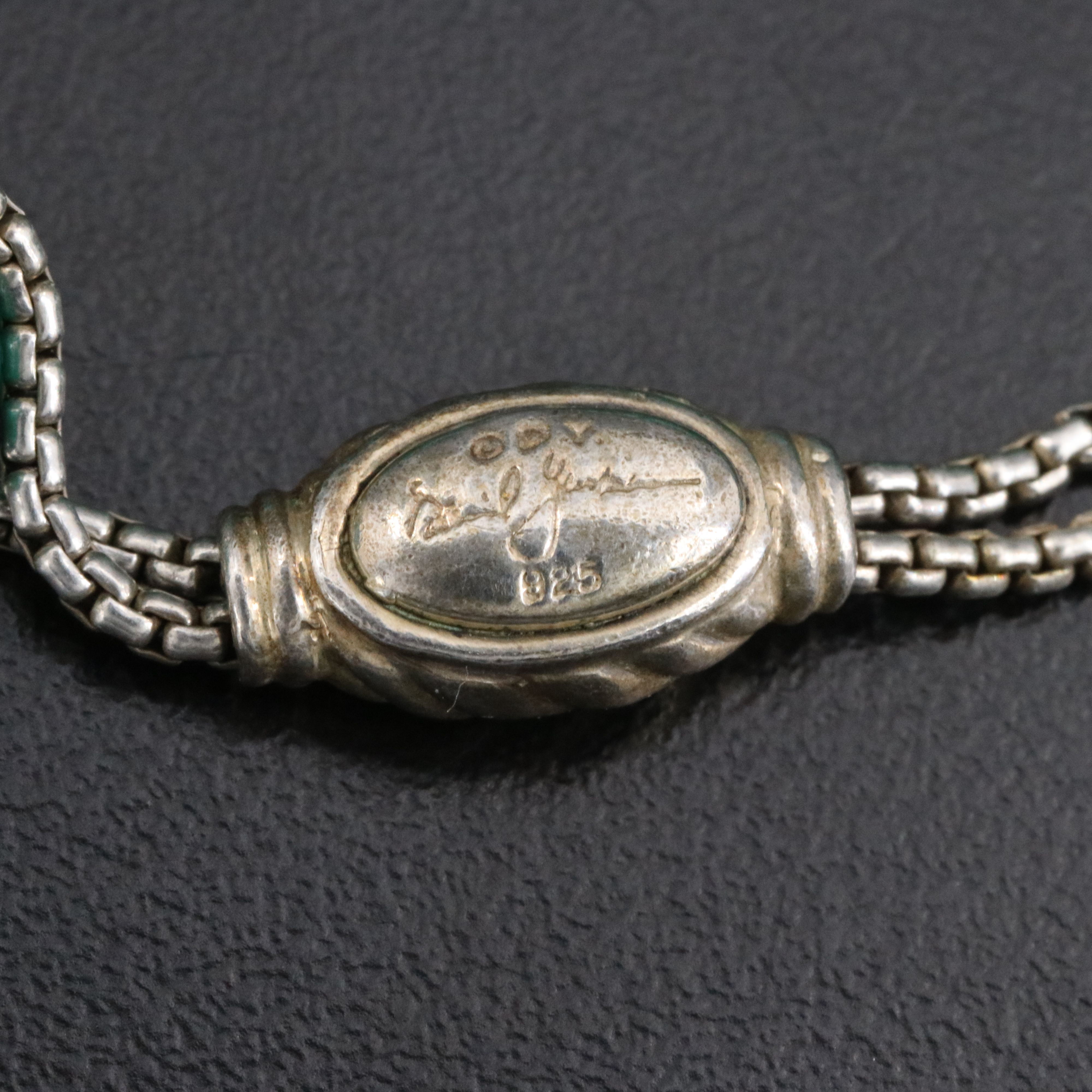 David Yurman Spiritual Beads Sterling and Chalcedony Bracelet