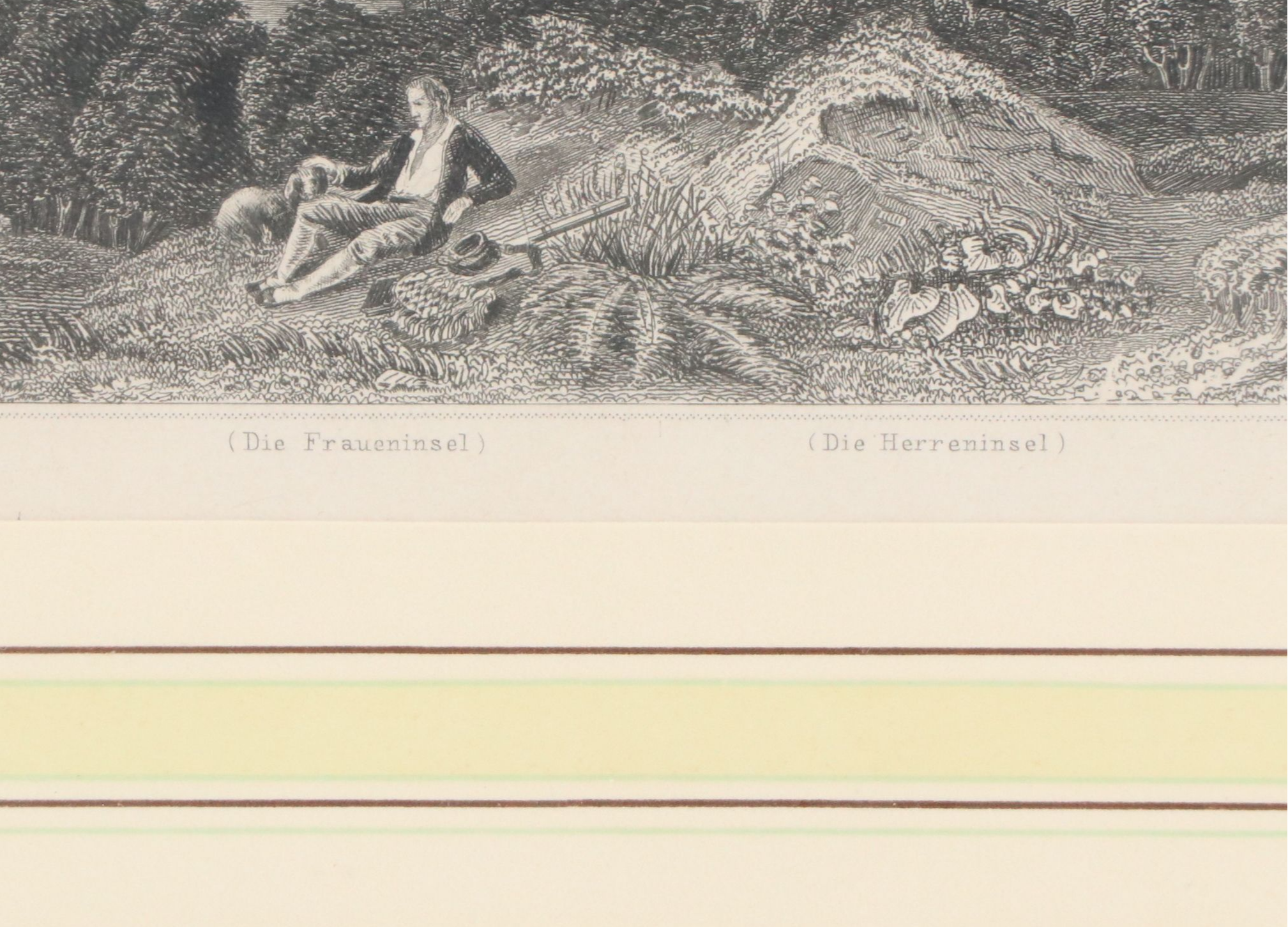 Lithograph of Lake Chiemsee, Germany, Late 19th Century