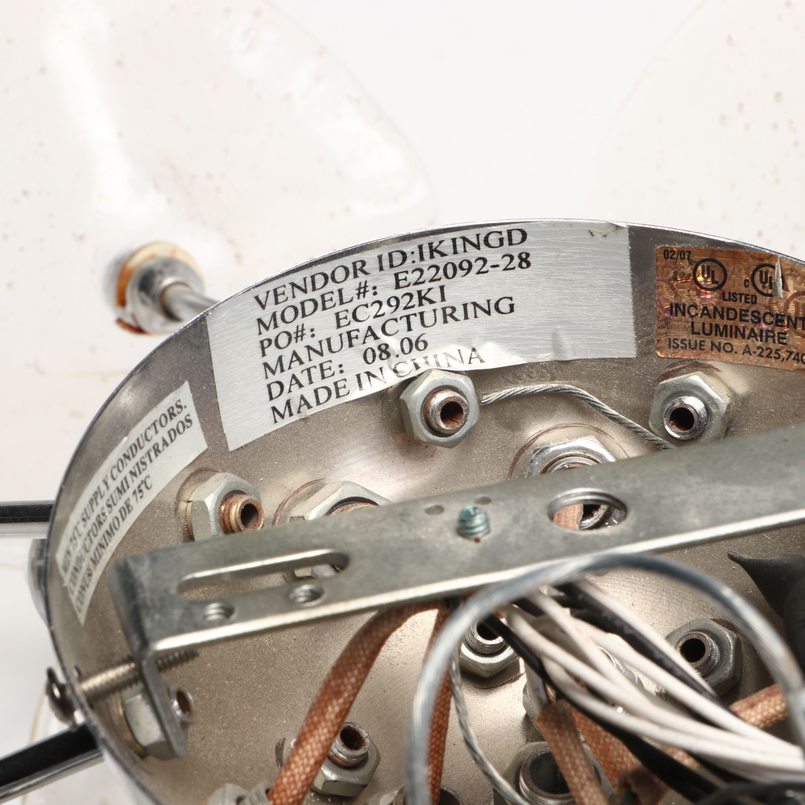 Murano Style Handblown Glass Flush Mount Ceiling Light