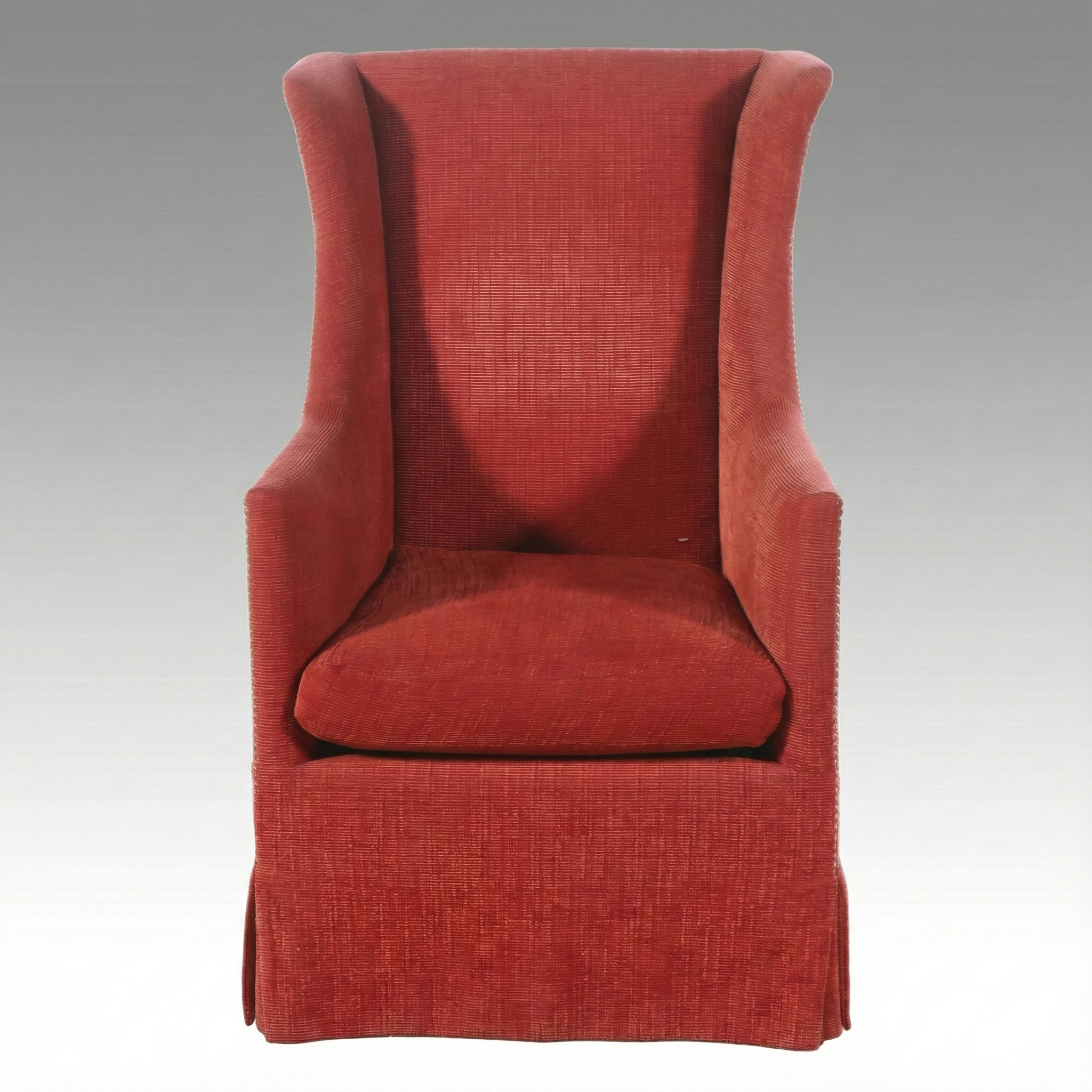 Dessin Fournir Mid-Century Regency Style Upholstered Armchair with Nailhead Trim