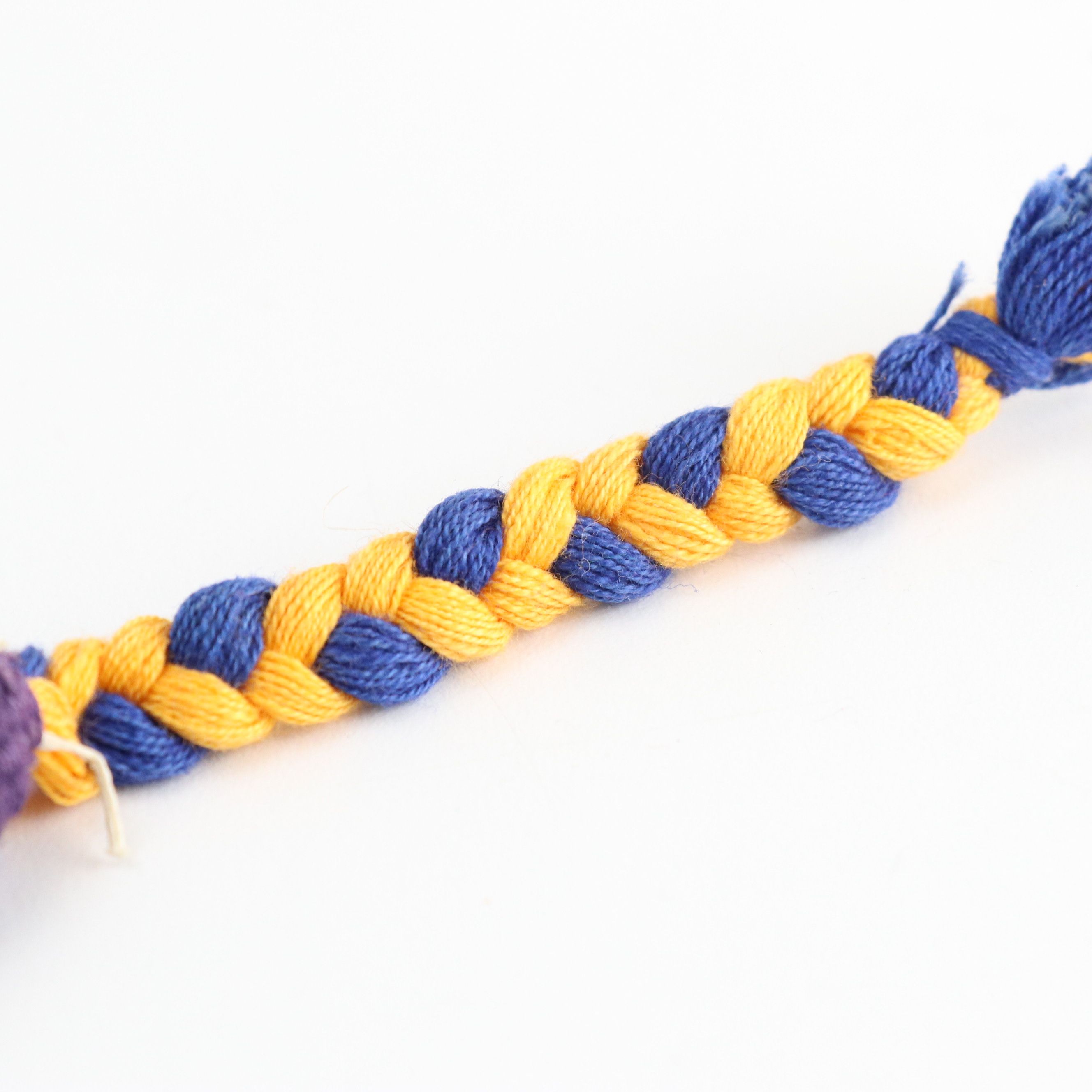 Southwestern Style Woven Sash Belt with Silver Tone Conchos