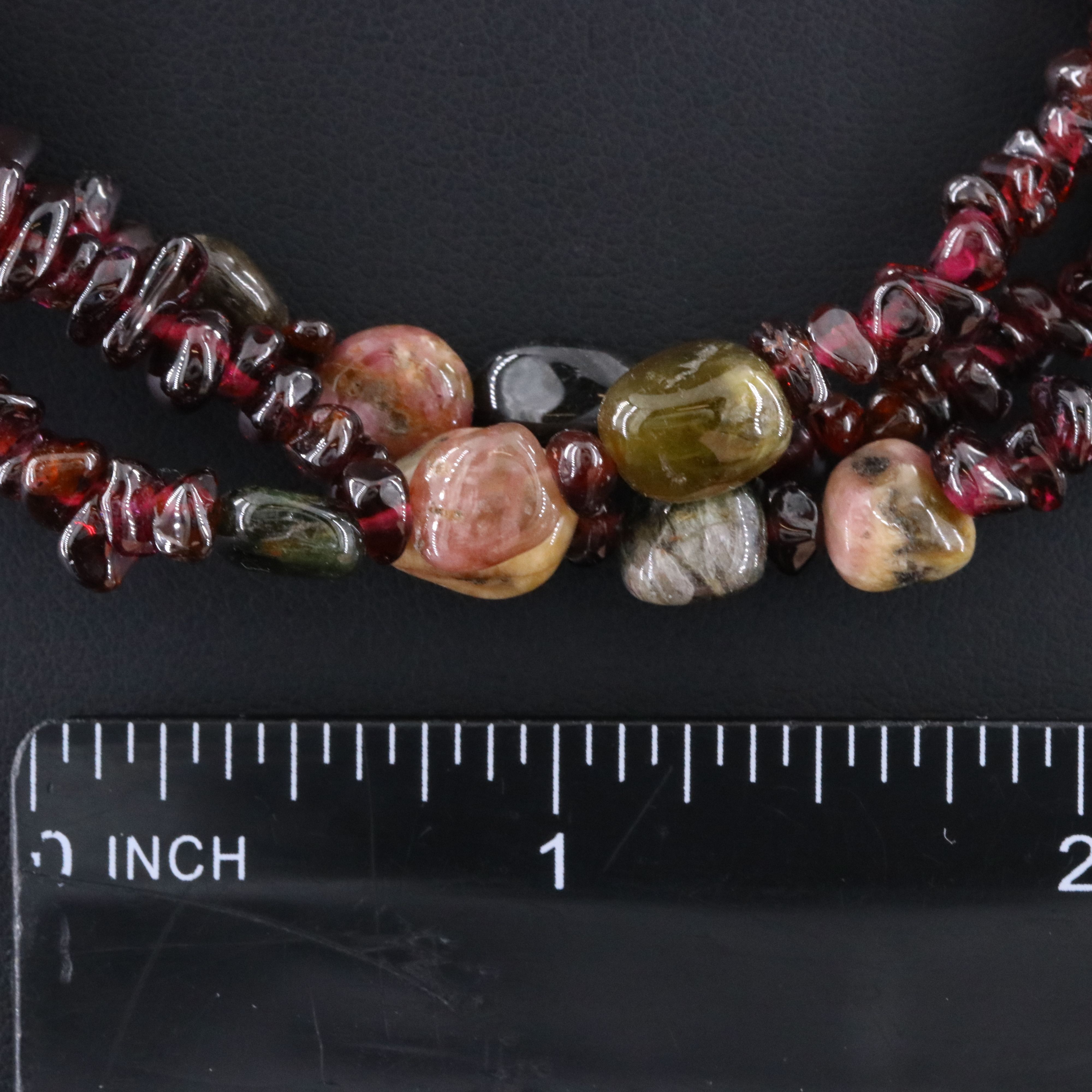 Desert Rose Trading Sterling Garnet and Tourmaline Necklace