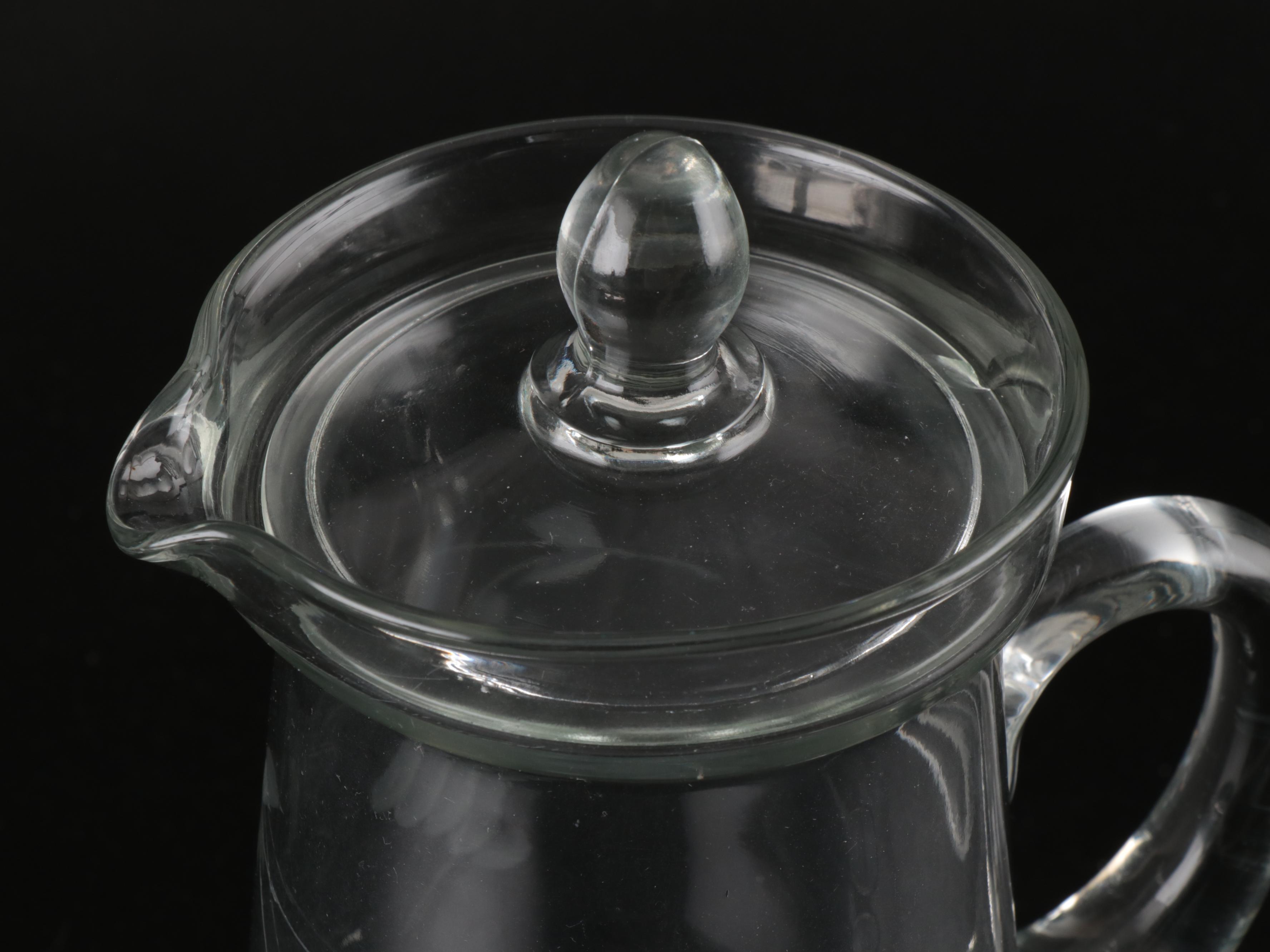 English Silver MFG Co. Silver Plate Tray with Wine Glasses and Pitcher