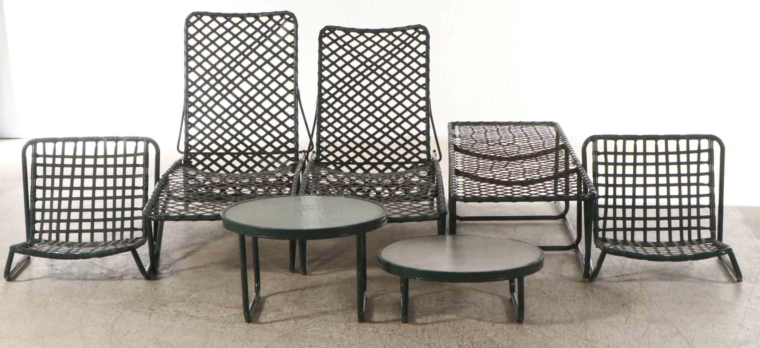 Seven-Piece Aluminum and Vinyl Patio Set