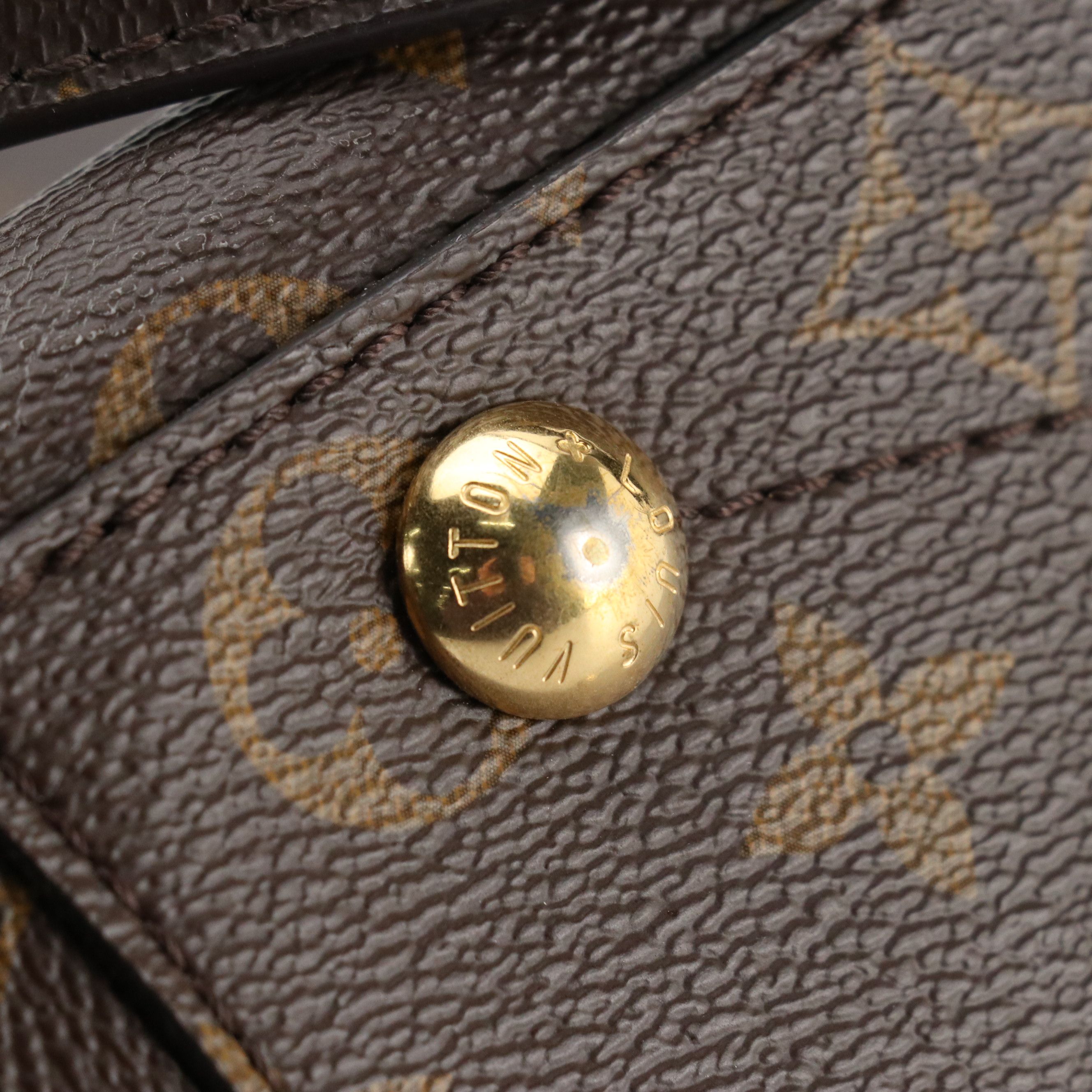 Louis Vuitton Montaigne MM Bag in Monogram Canvas and Vachetta Leather Trim