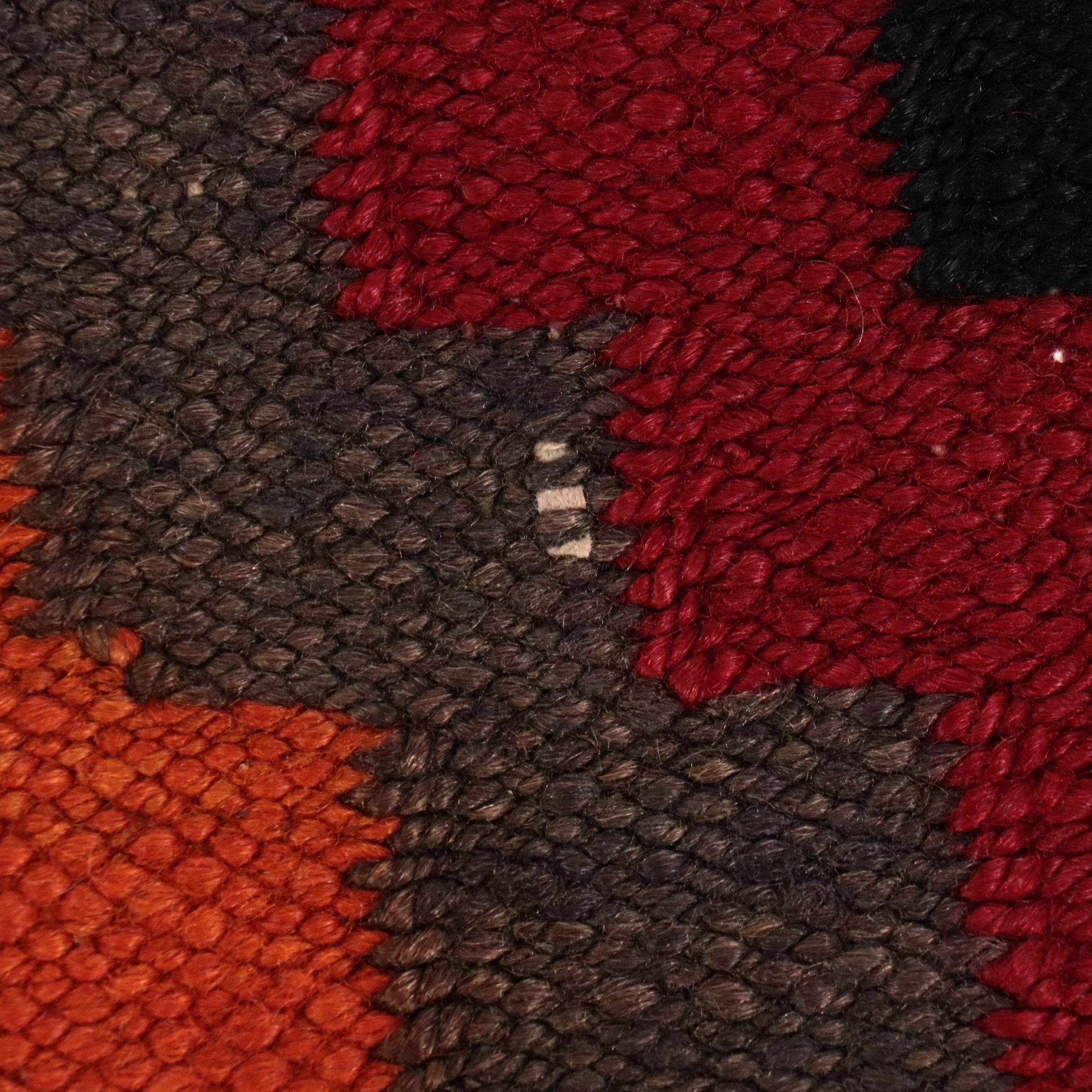 4'9 x 10'10 Handwoven Turkish Village Style Kilim Long Rug