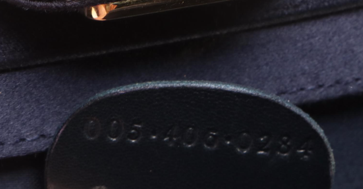 Gucci Navy Blue Satin Shoulderbag