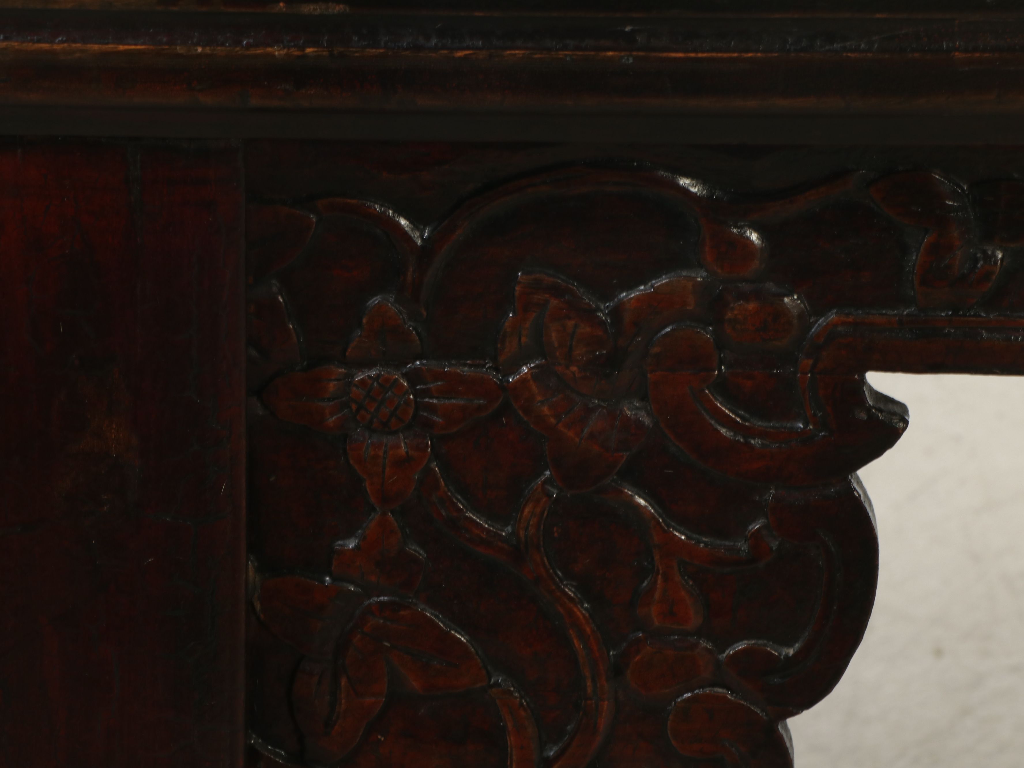 Chinese Carved Wood Altar Table