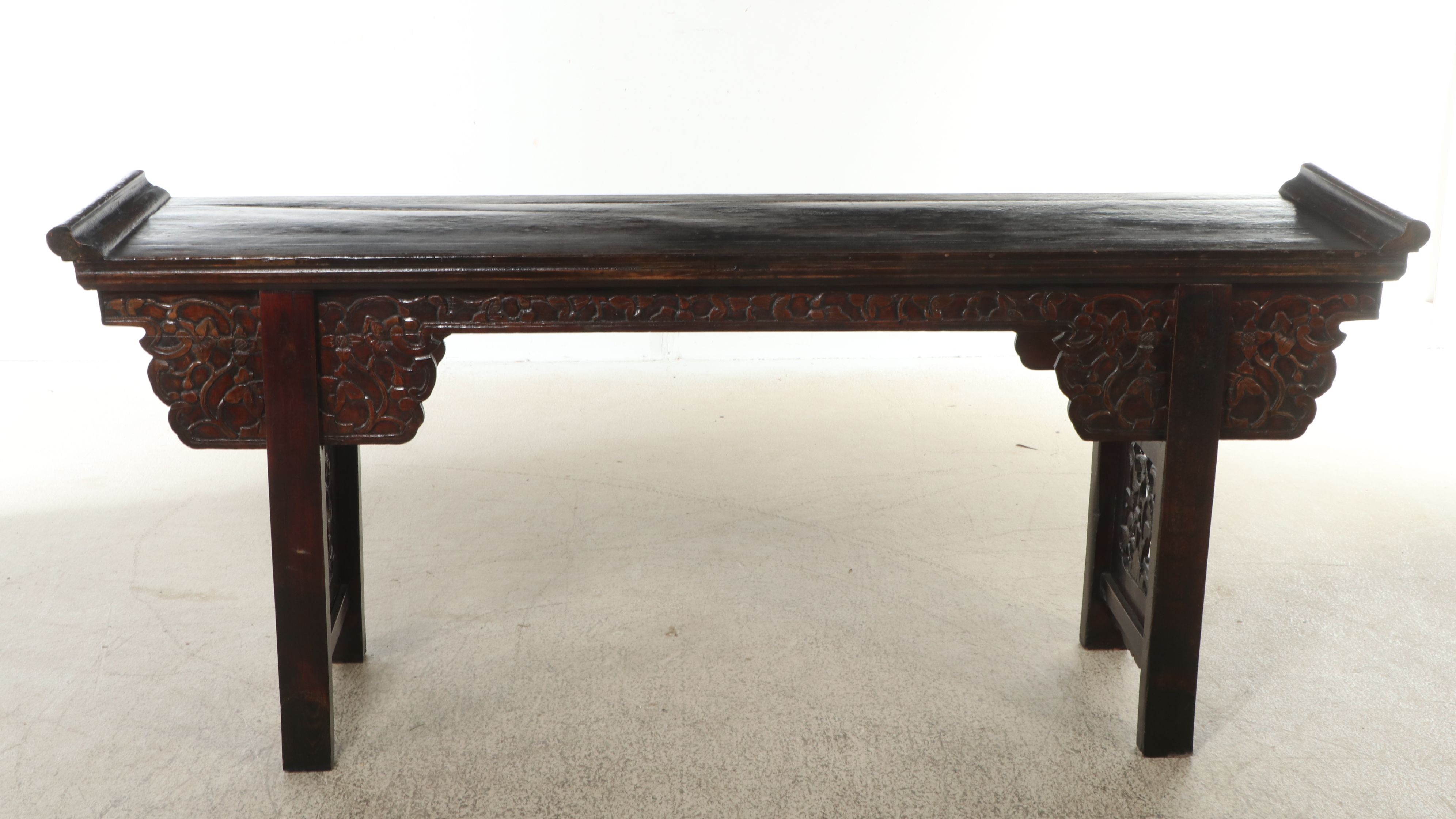 Chinese Carved Wood Altar Table