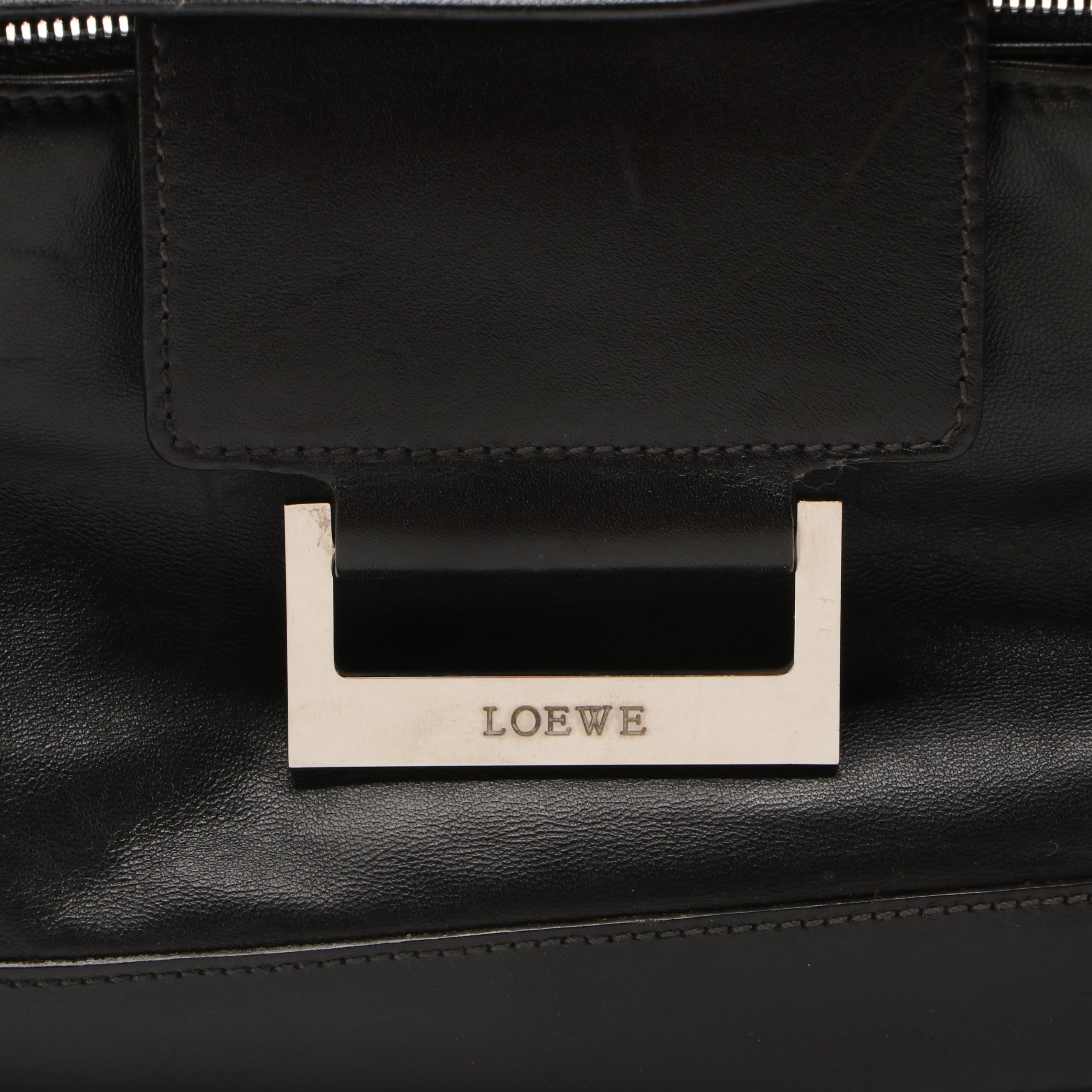Loewe Nappa Black Leather Accessory Pouch