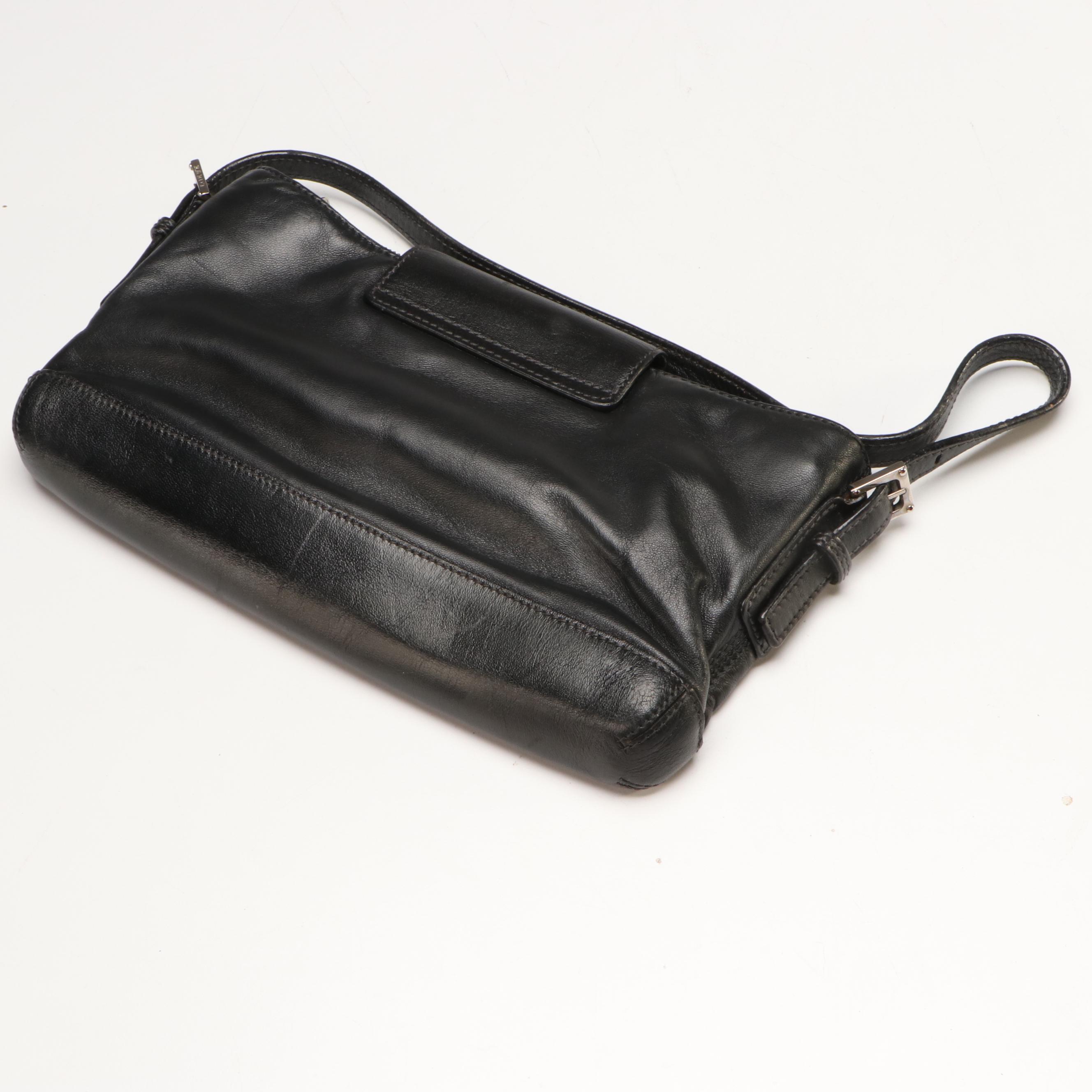 Loewe Nappa Black Leather Accessory Pouch