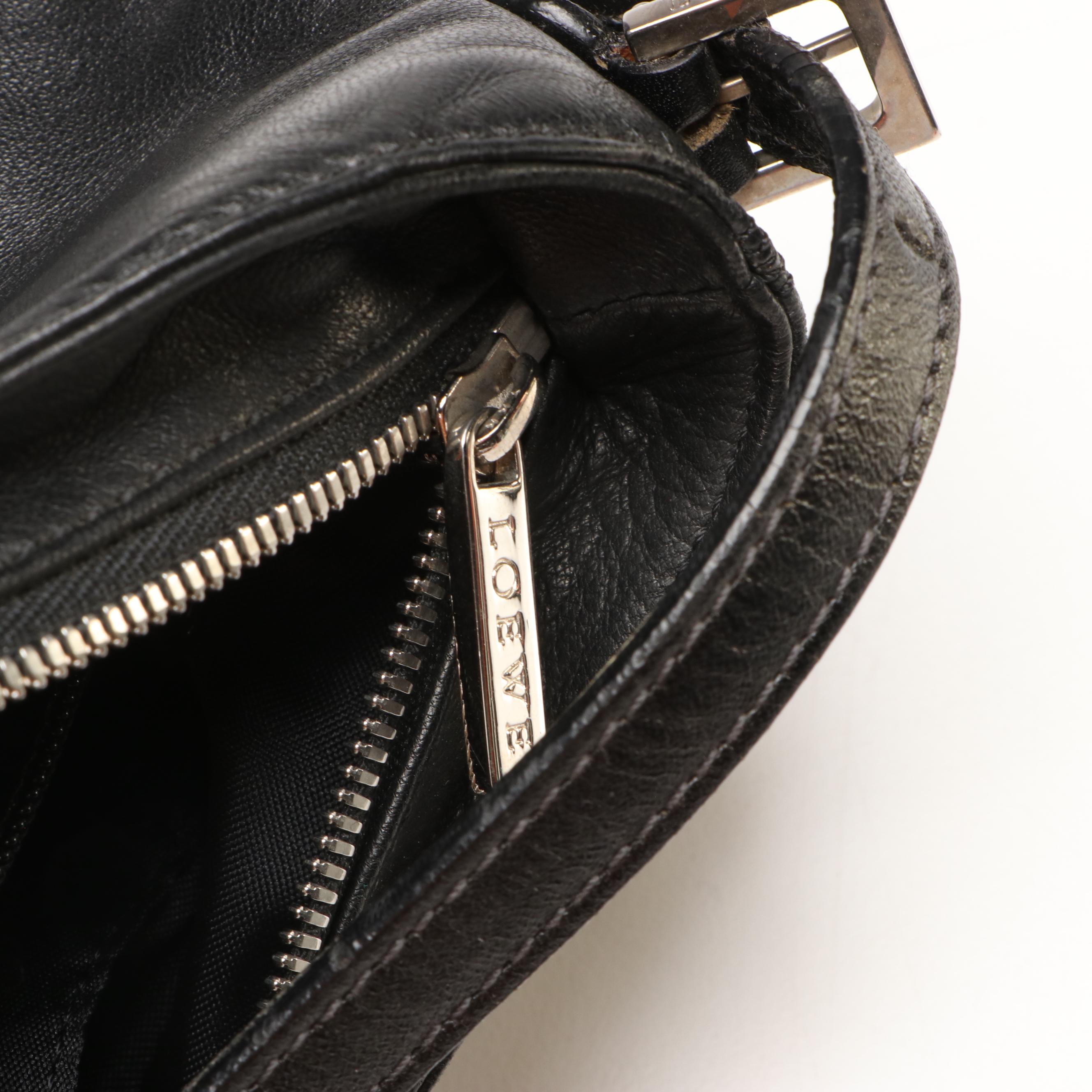 Loewe Nappa Black Leather Accessory Pouch