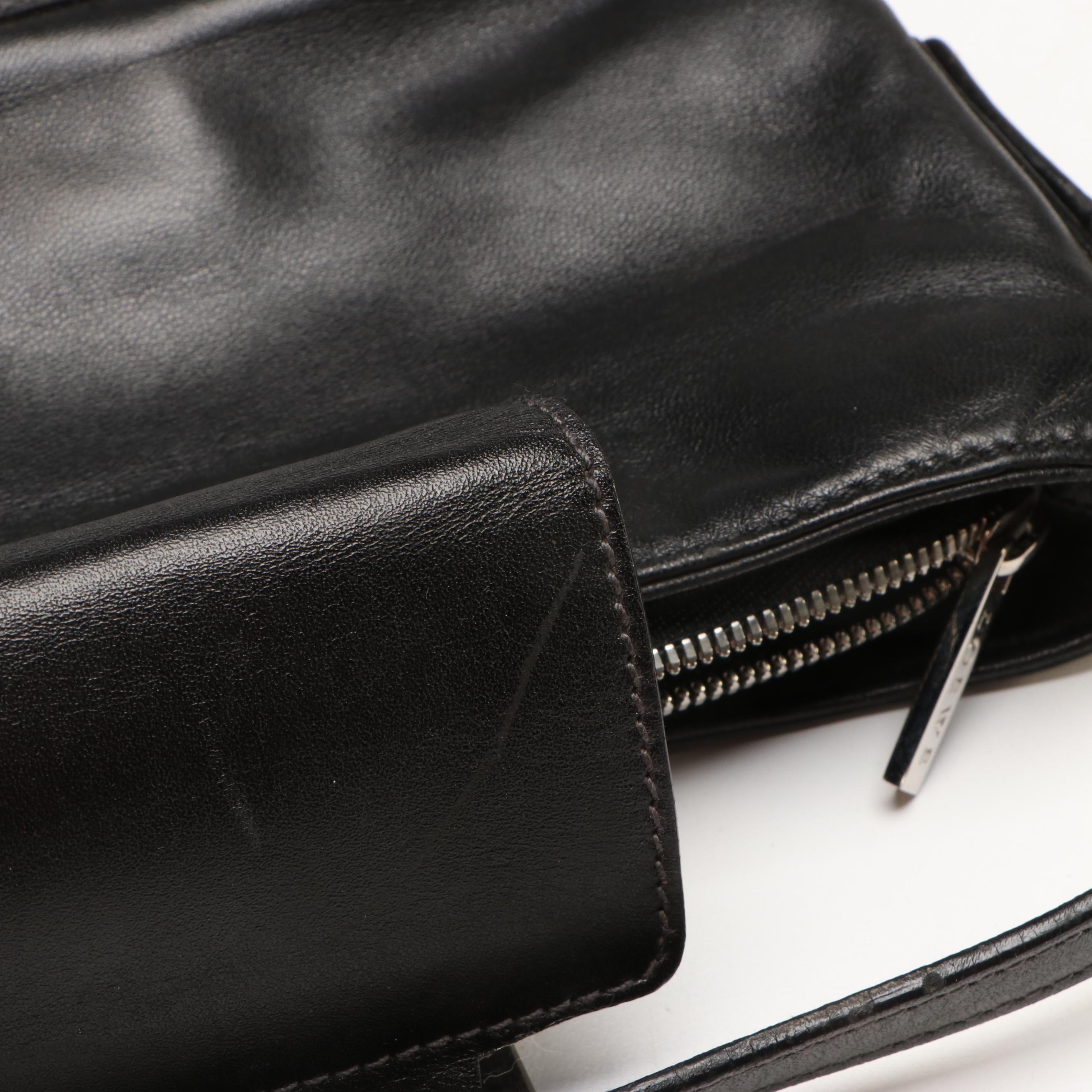 Loewe Nappa Black Leather Accessory Pouch
