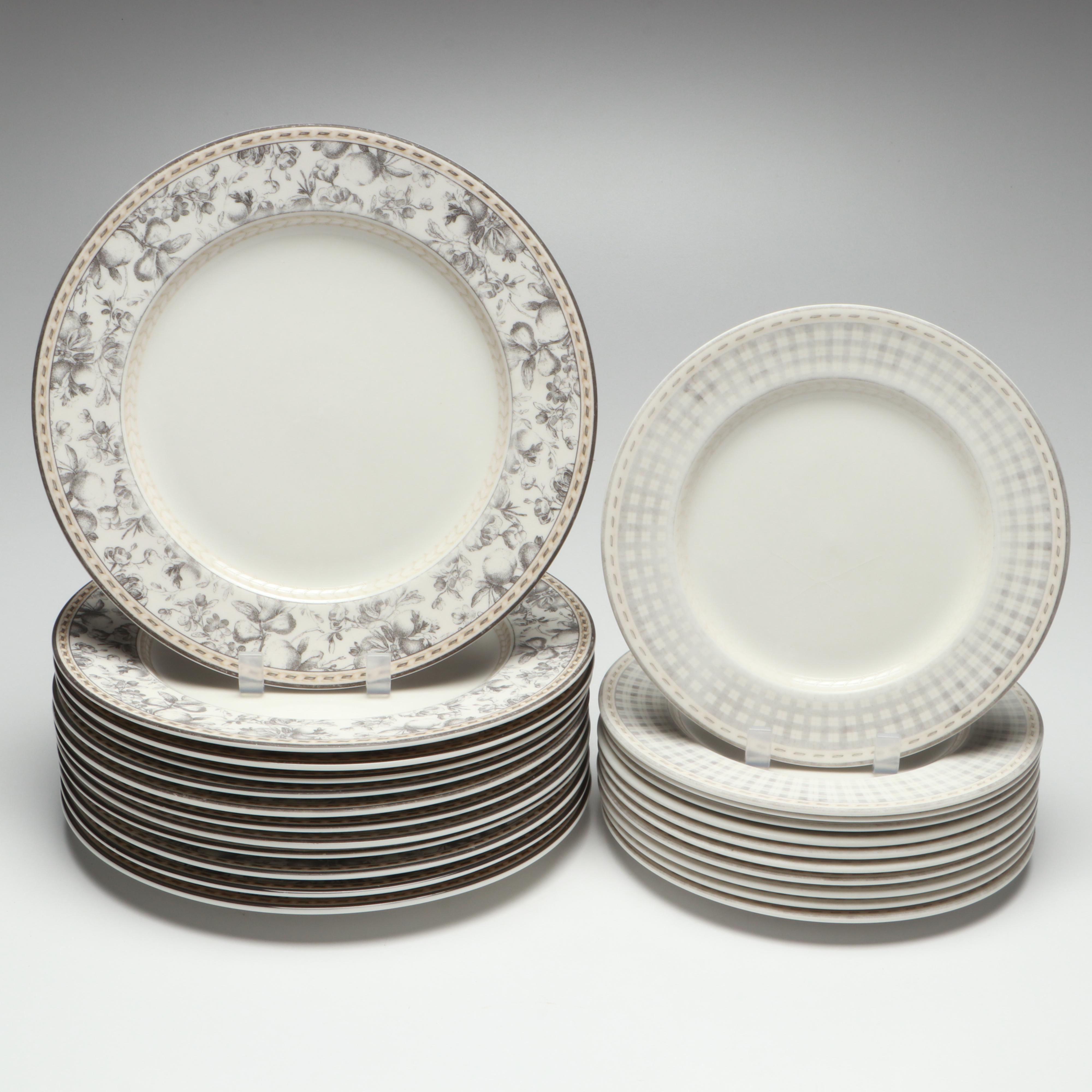 Royal Doulton "Provence Noir" and "Provence Noir Plaid" Porcelain Dinnerware
