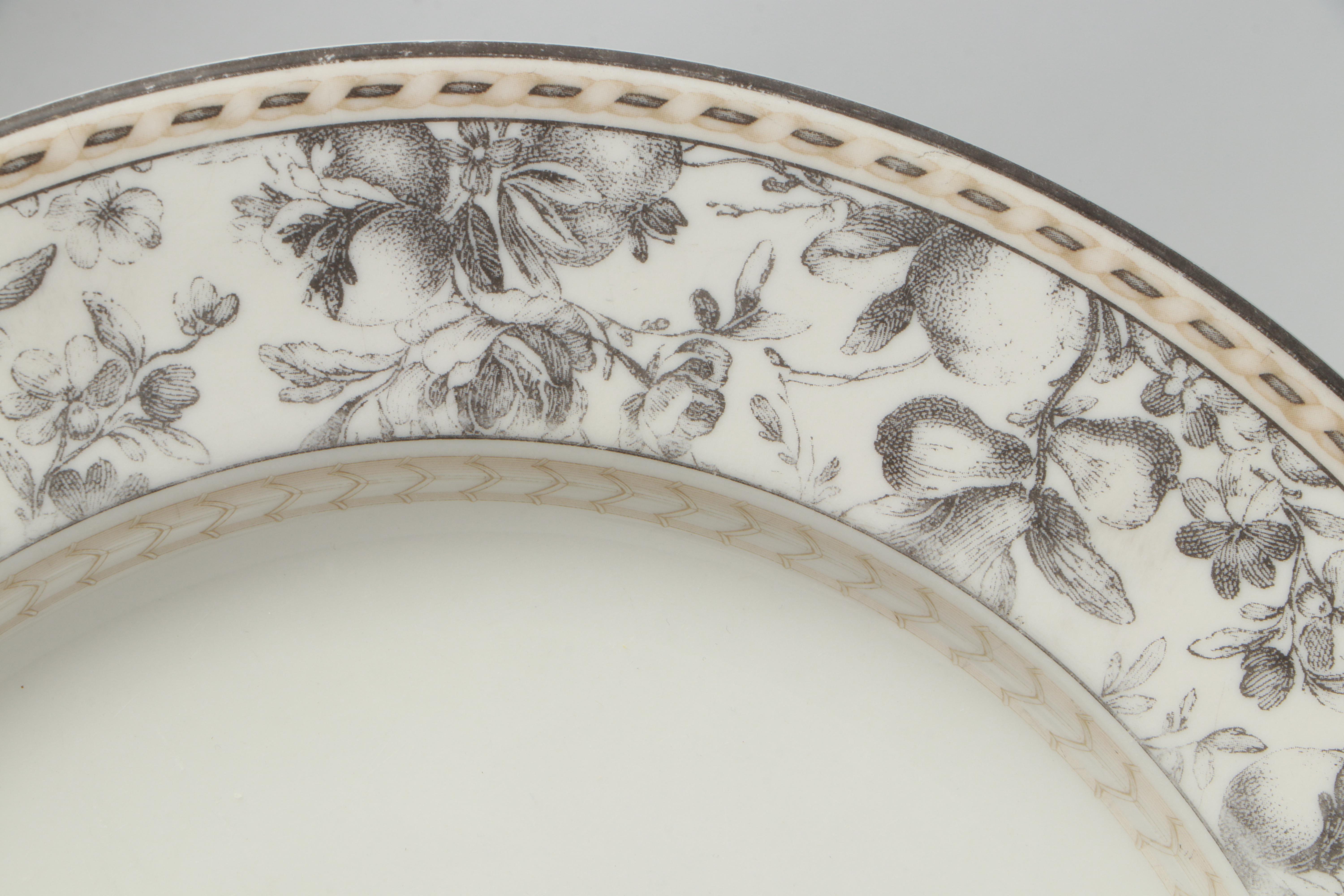 Royal Doulton "Provence Noir" and "Provence Noir Plaid" Porcelain Dinnerware