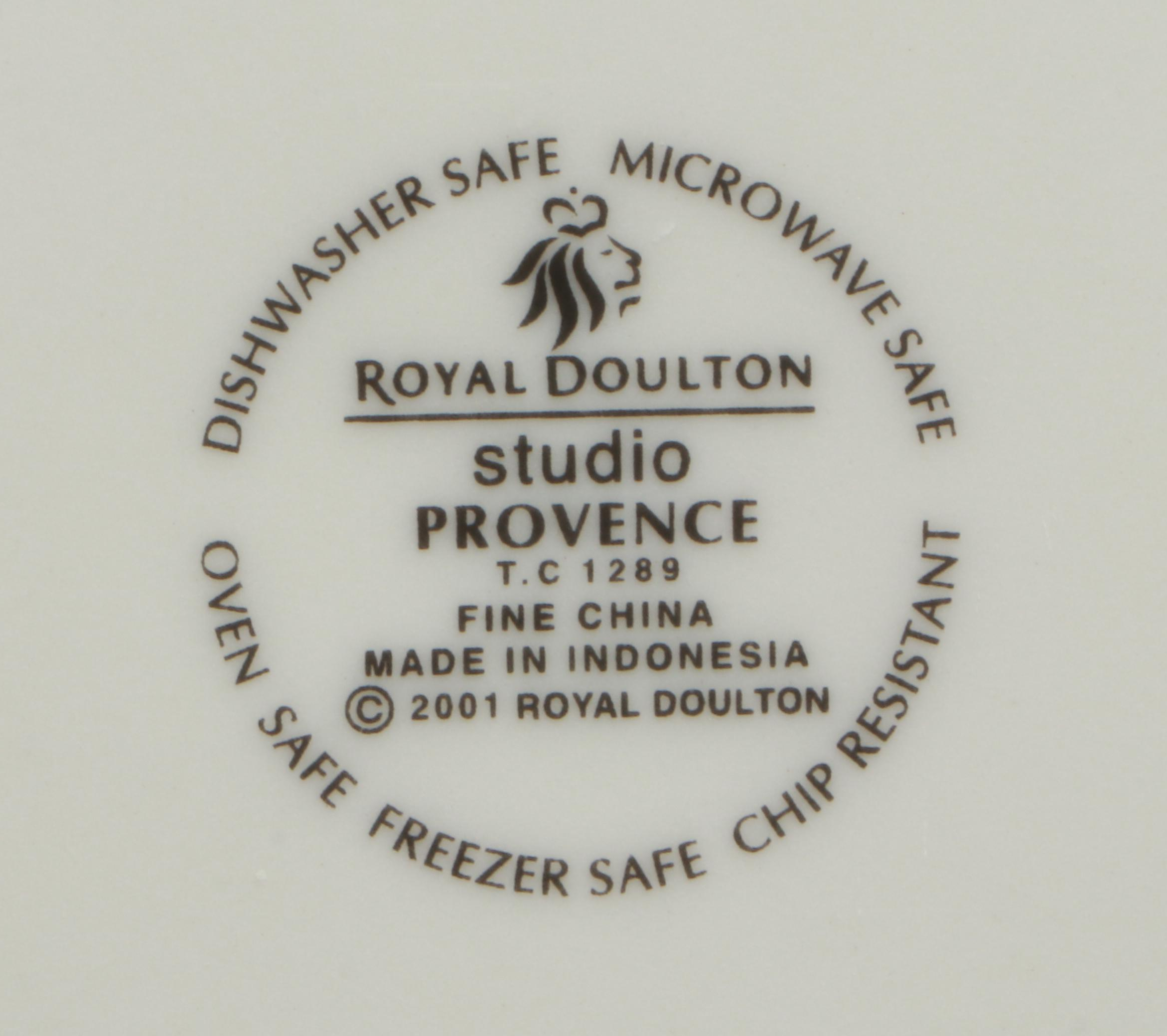 Royal Doulton "Provence Noir" and "Provence Noir Plaid" Porcelain Dinnerware