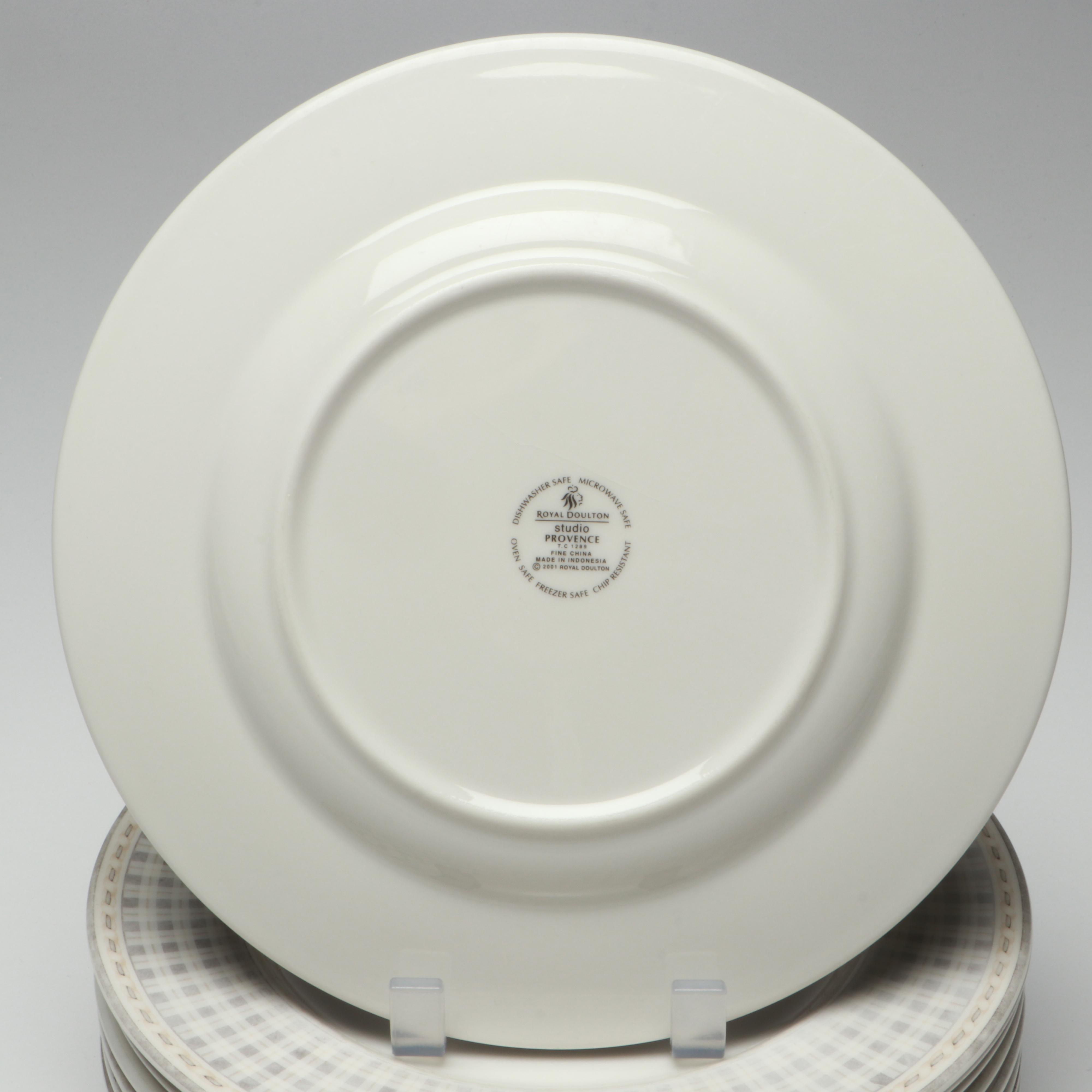 Royal Doulton "Provence Noir" and "Provence Noir Plaid" Porcelain Dinnerware