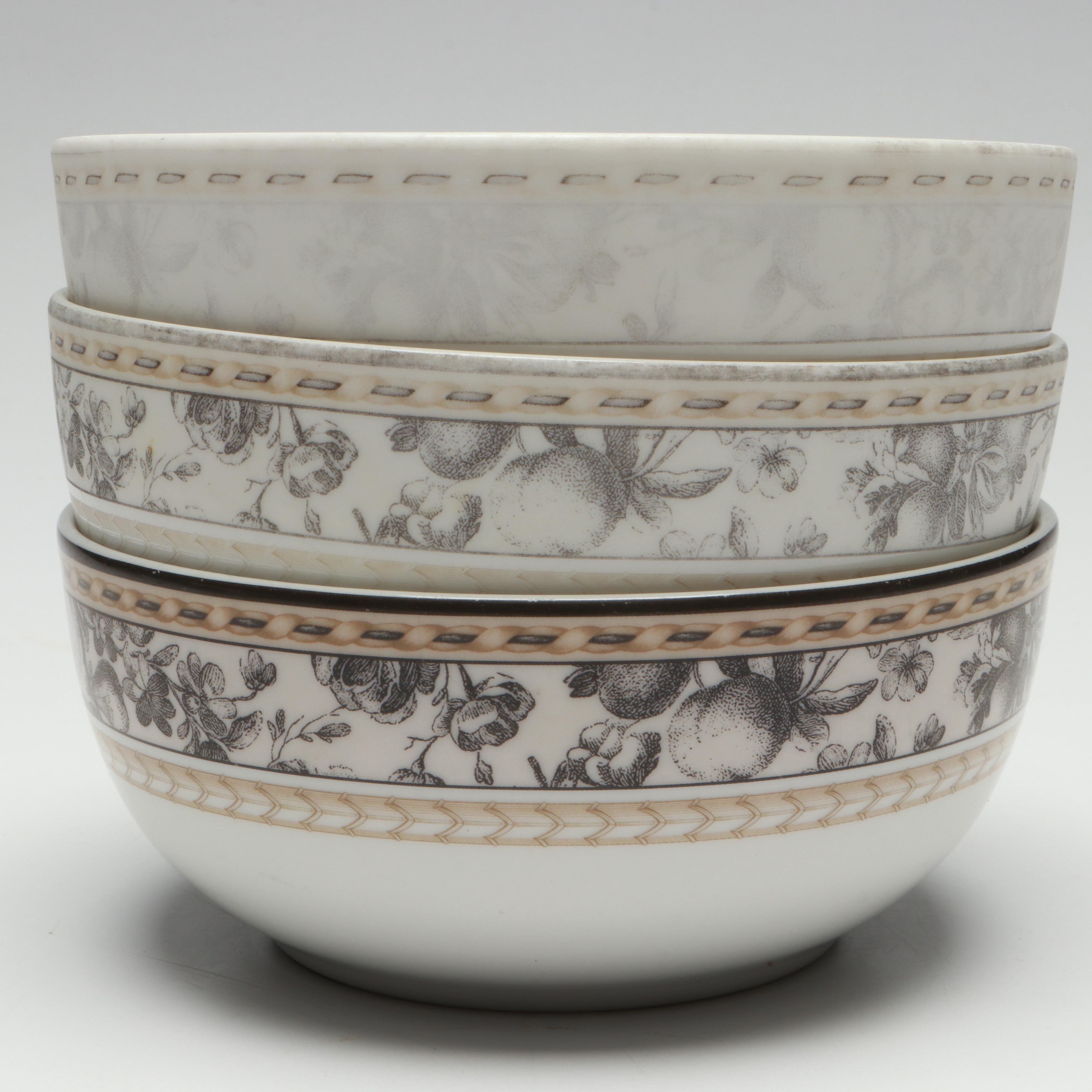 Royal Doulton "Provence Noir" and "Provence Noir Plaid" Porcelain Dinnerware