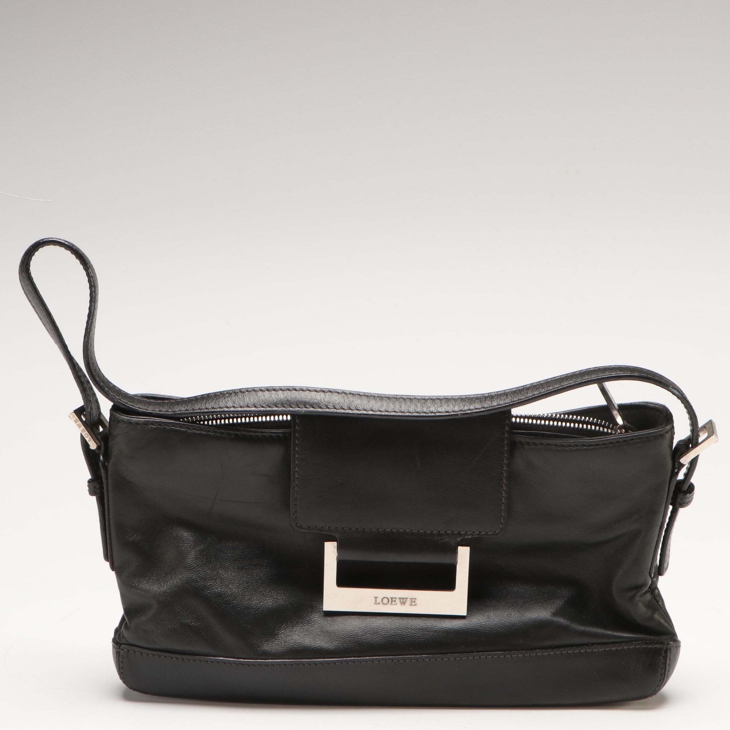 Loewe Nappa Black Leather Accessory Pouch