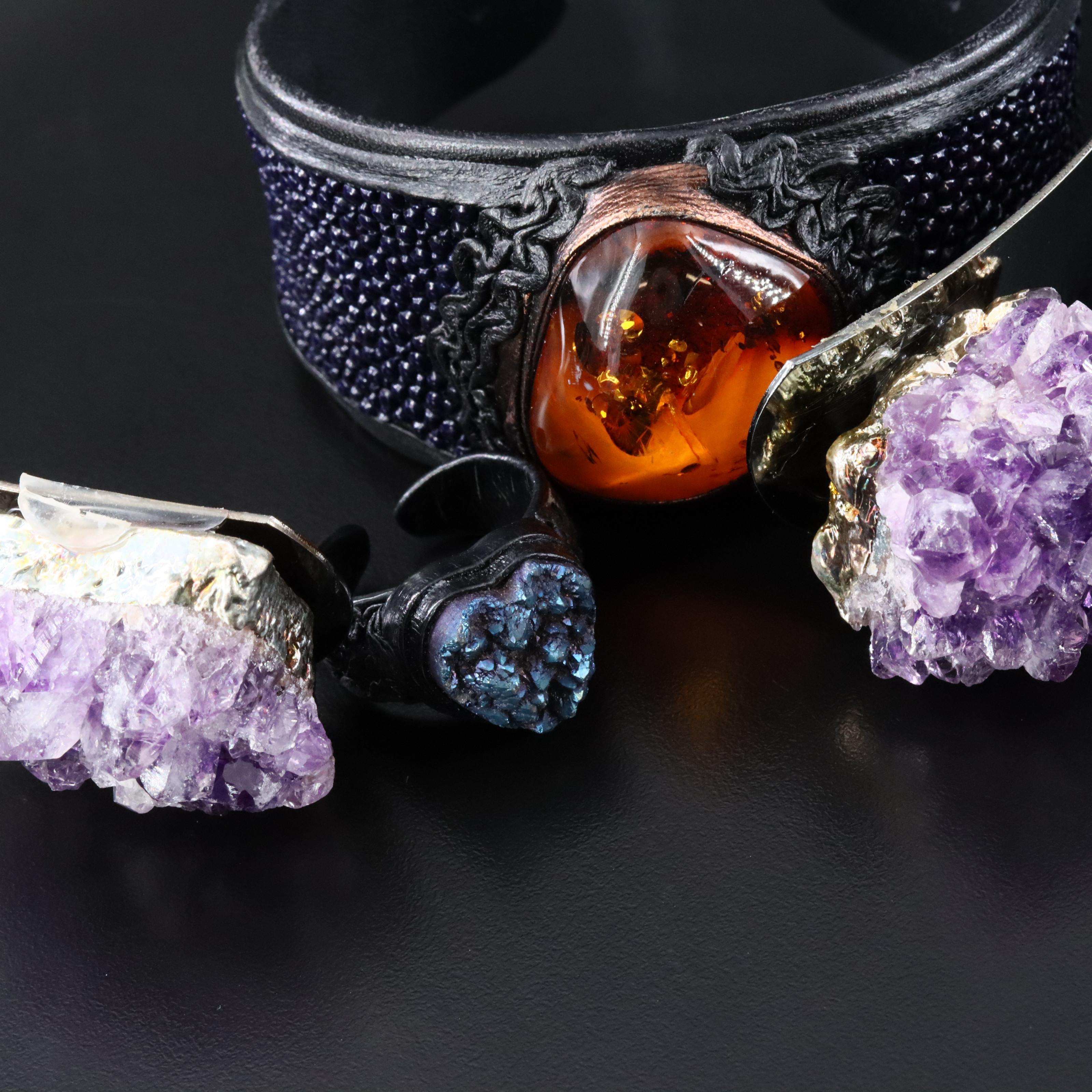 Jewelry Collection Featuring Amber, Amethyst and Agate
