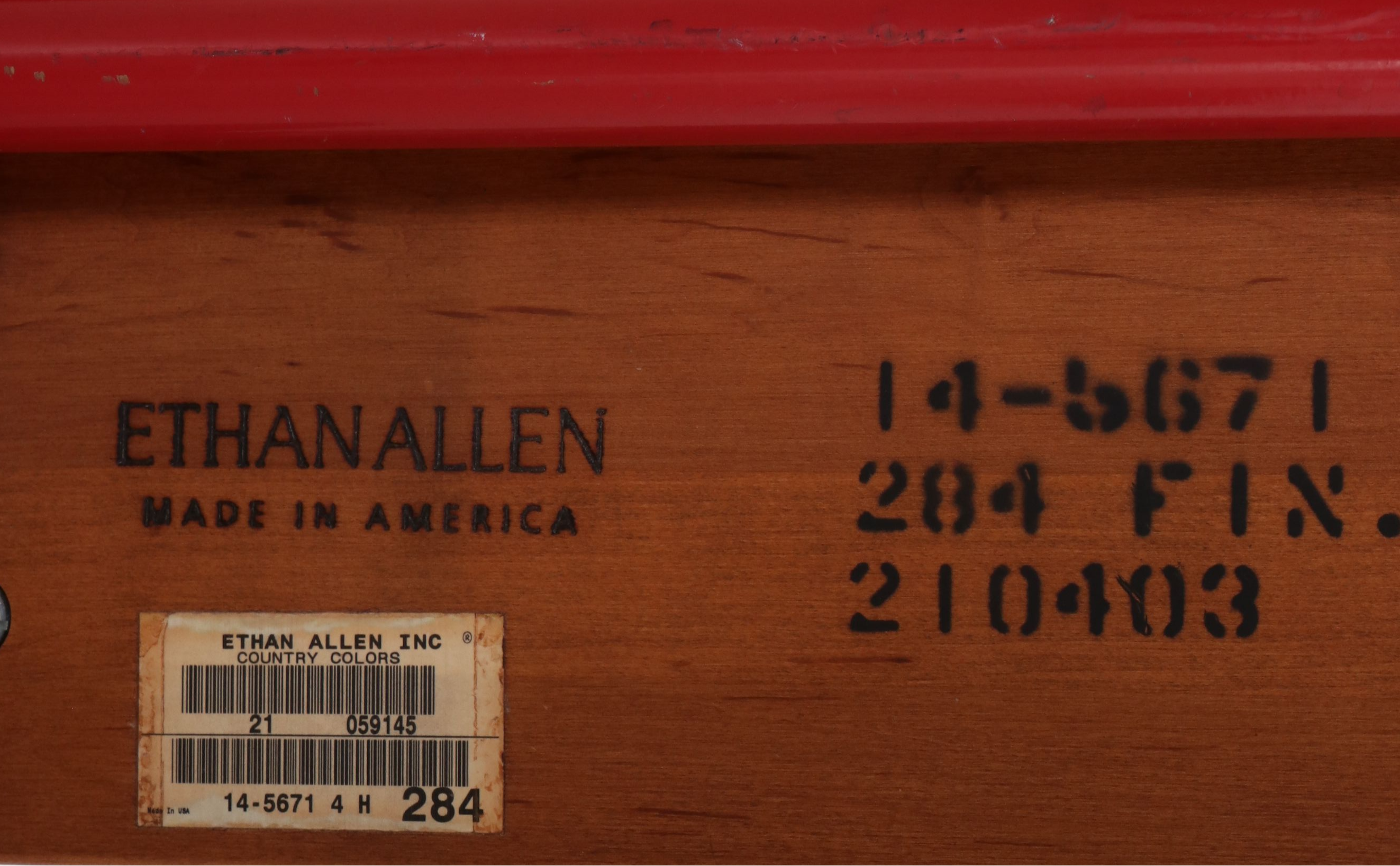 Ethan Allen Country Colors Federal Style Cherry Finish Four-Poster Bed