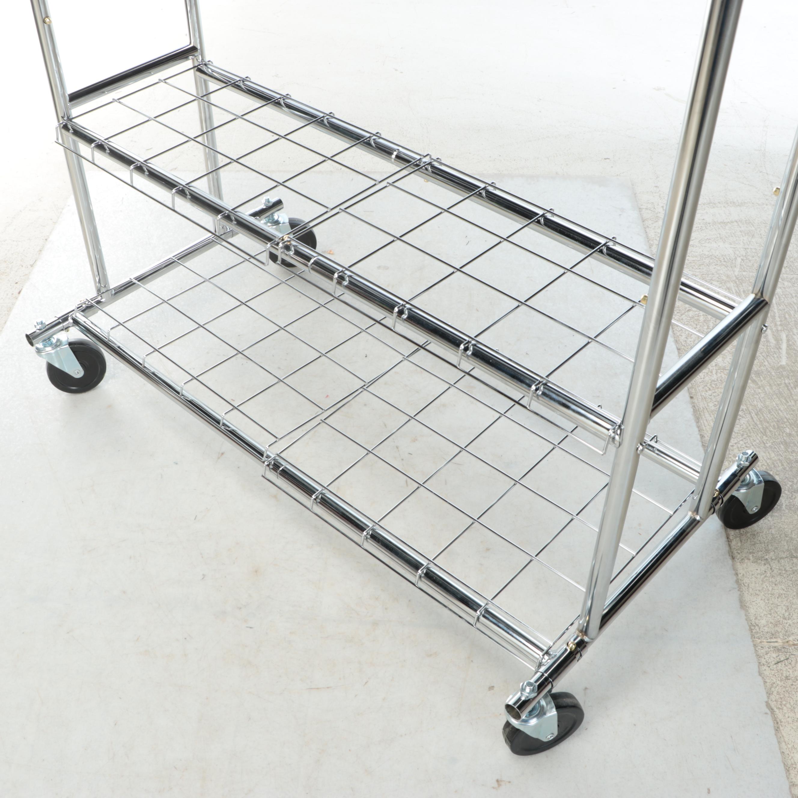 Metal Rolling Clothes Rack