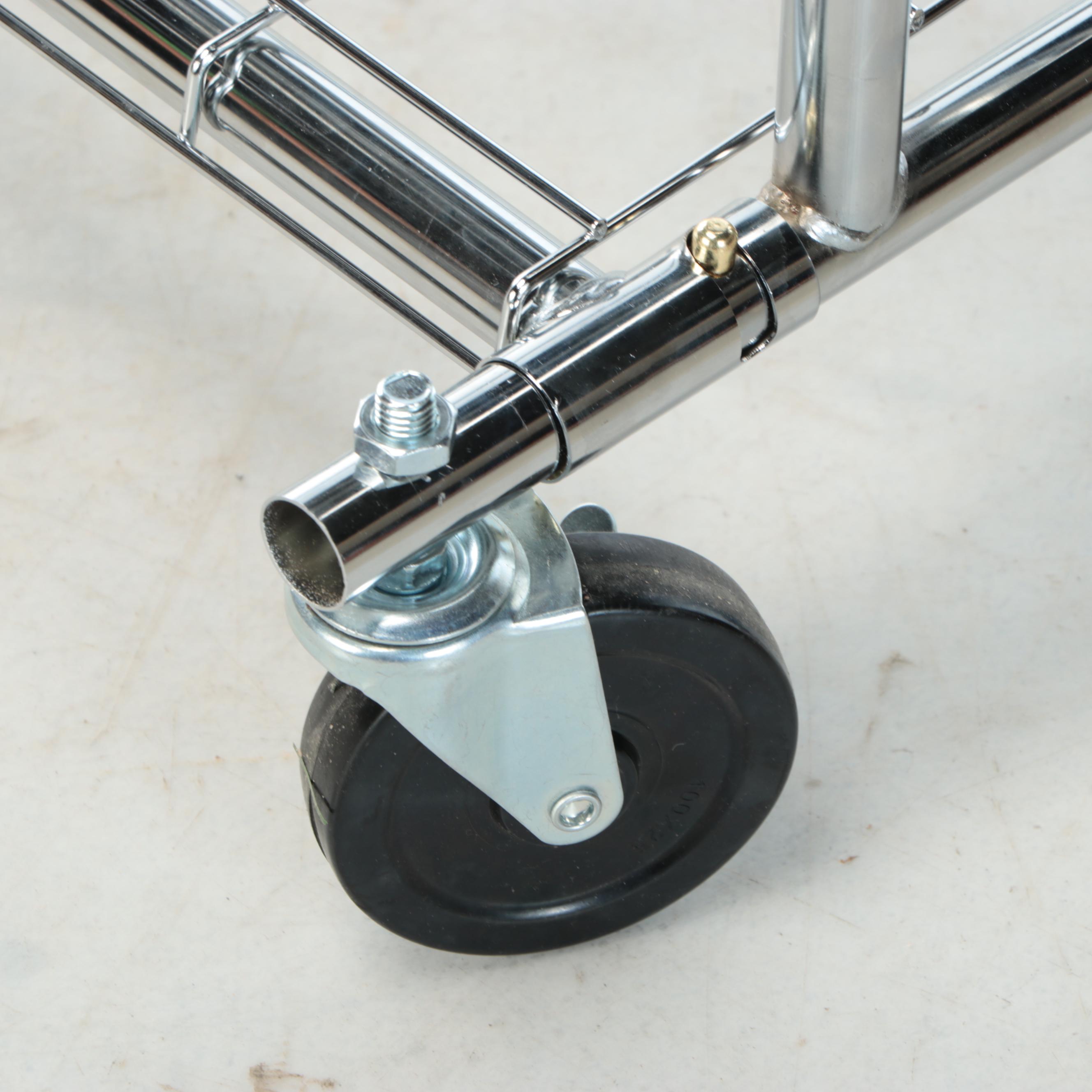 Metal Rolling Clothes Rack