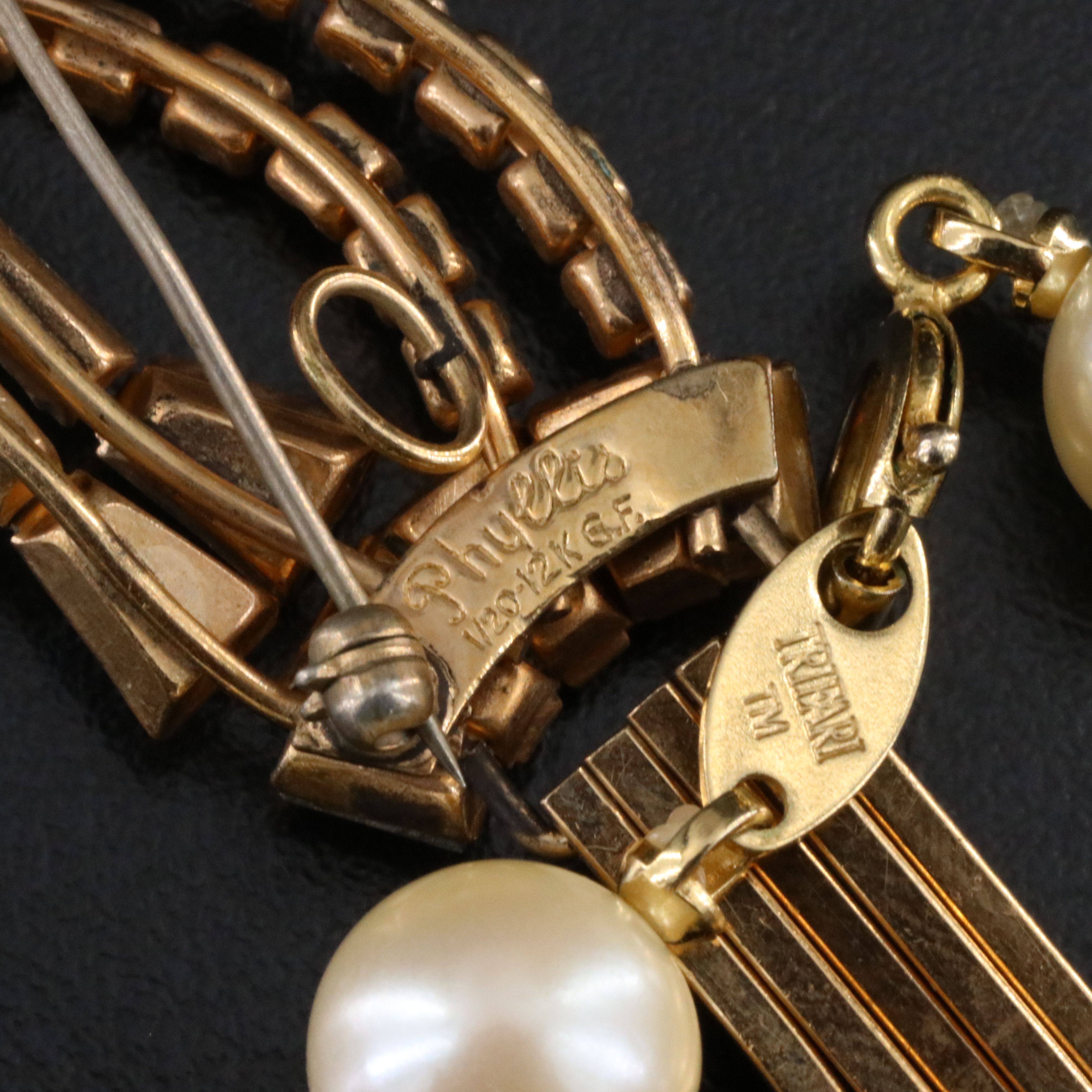 Necklaces and Brooches Featuring Trifari and Phyllis