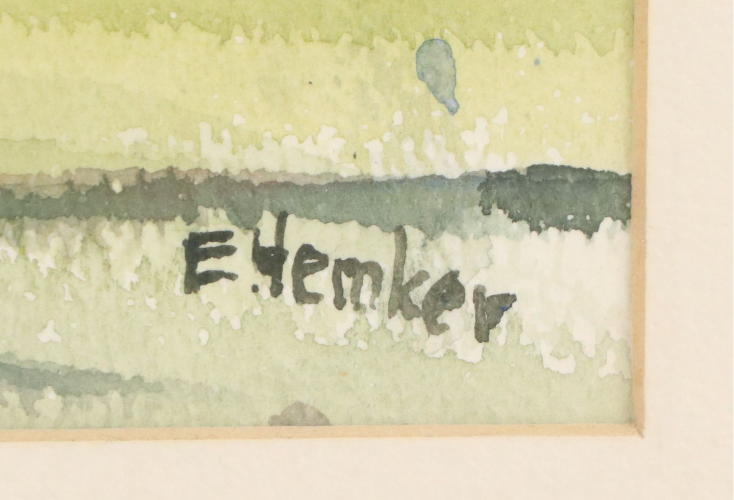 Watercolor Painting of Chapel in the Woods, Late 20th Century