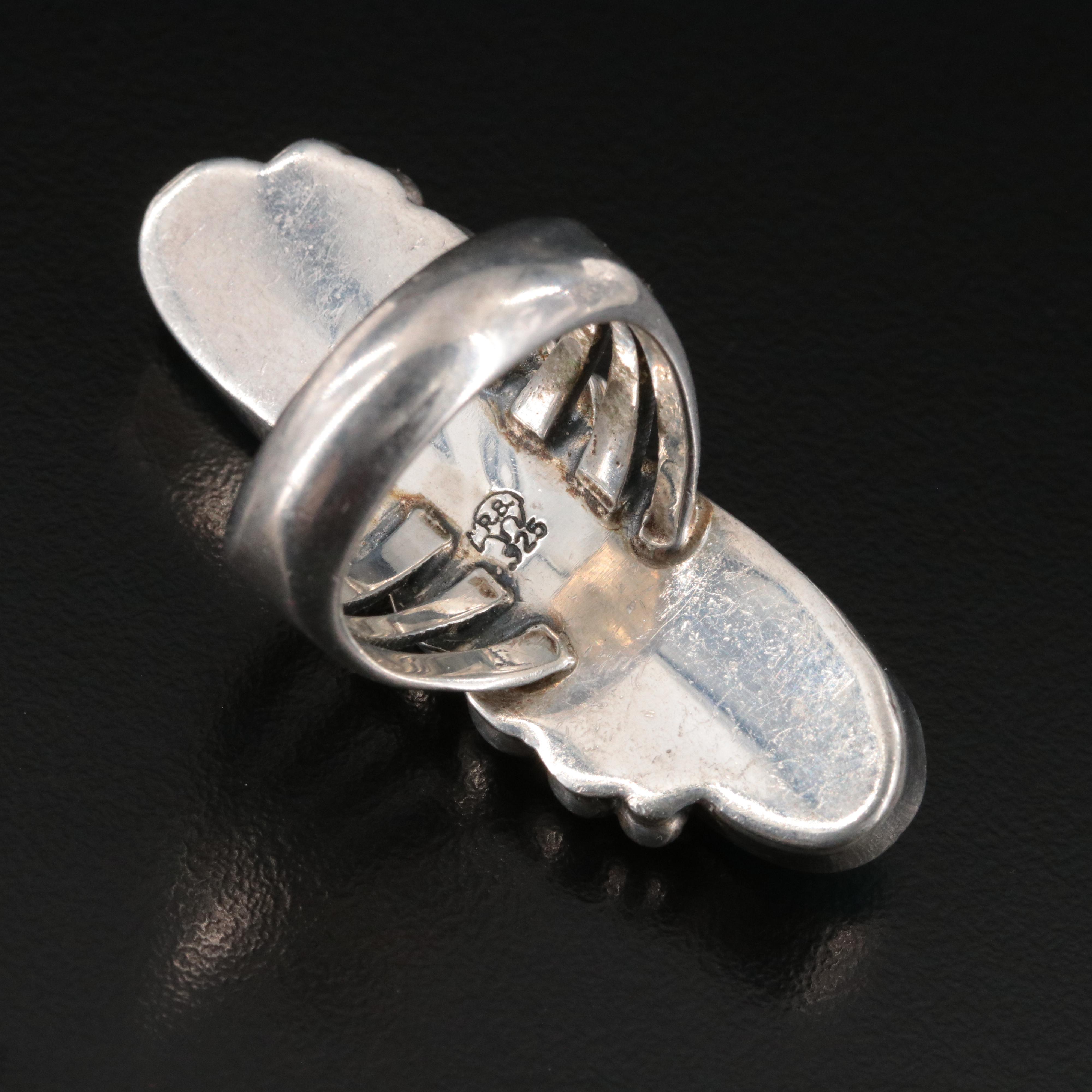 Running Bear Shop Sterling Turquoise Pointer Ring