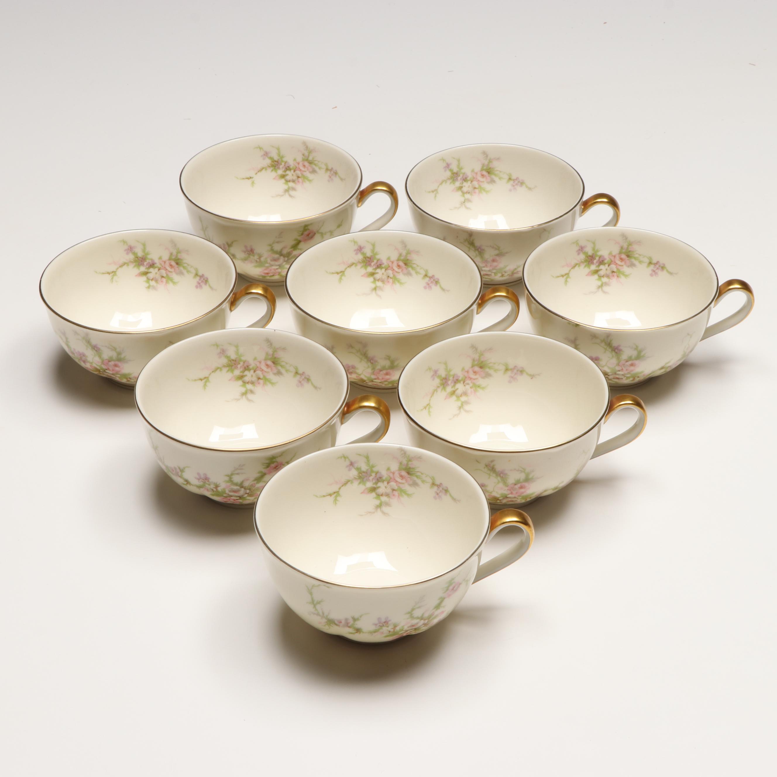 Theodore Haviland Porcelain Teacups and Saucers with Other Ceramic Tableware