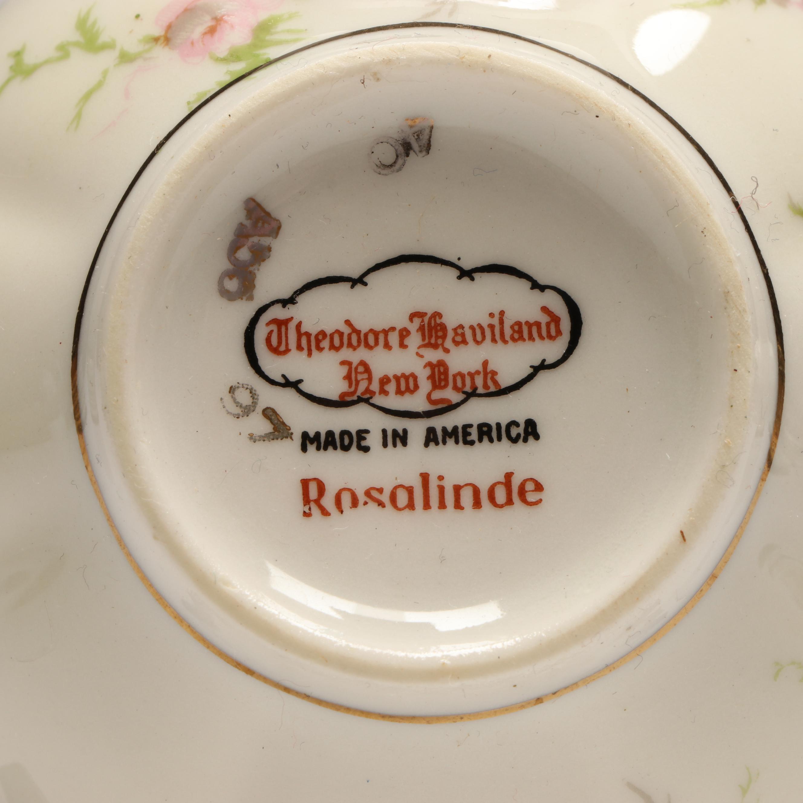 Theodore Haviland Porcelain Teacups and Saucers with Other Ceramic Tableware