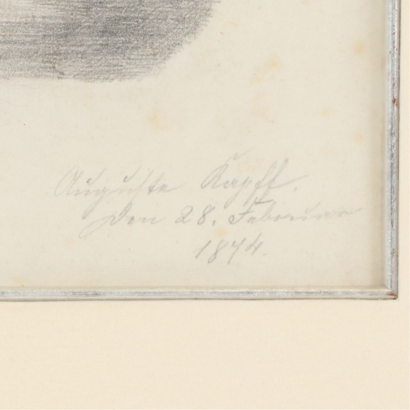 Graphite Drawing of Rustic Cottage by a Stream, 1844