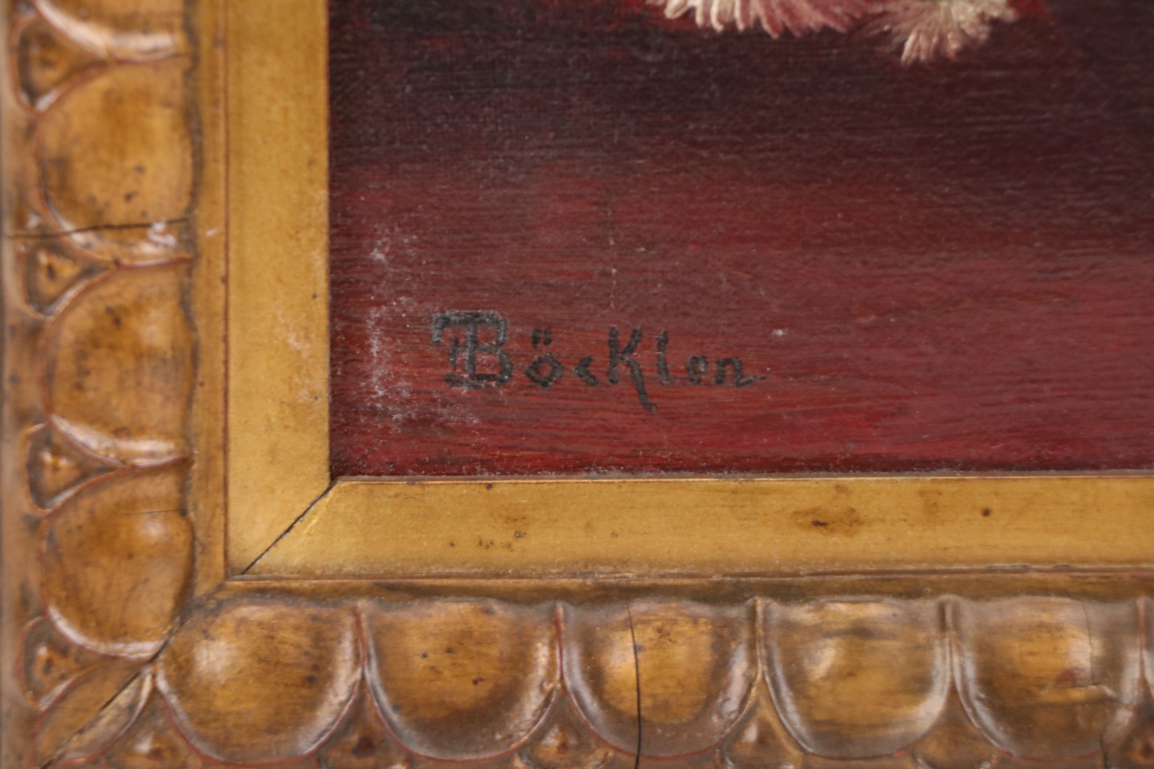 Oil Painting of Daisies in Stoneware Pitcher, Early/Mid-20th Century