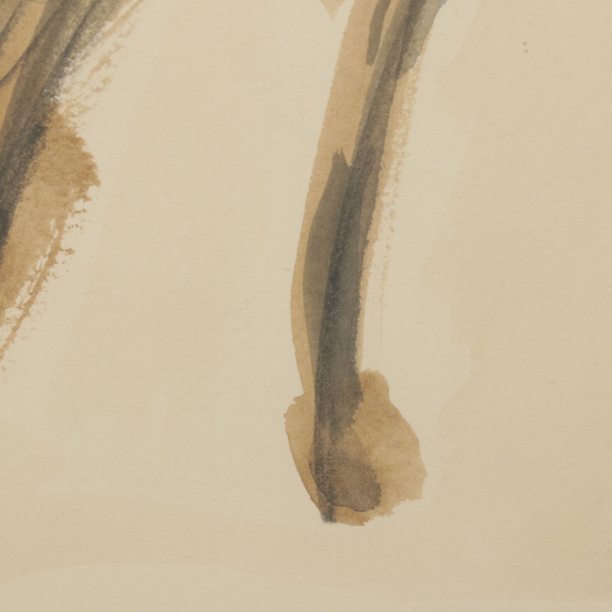 In the Style of Andy Warhol Sepia Toned High Heel Watercolor Painting