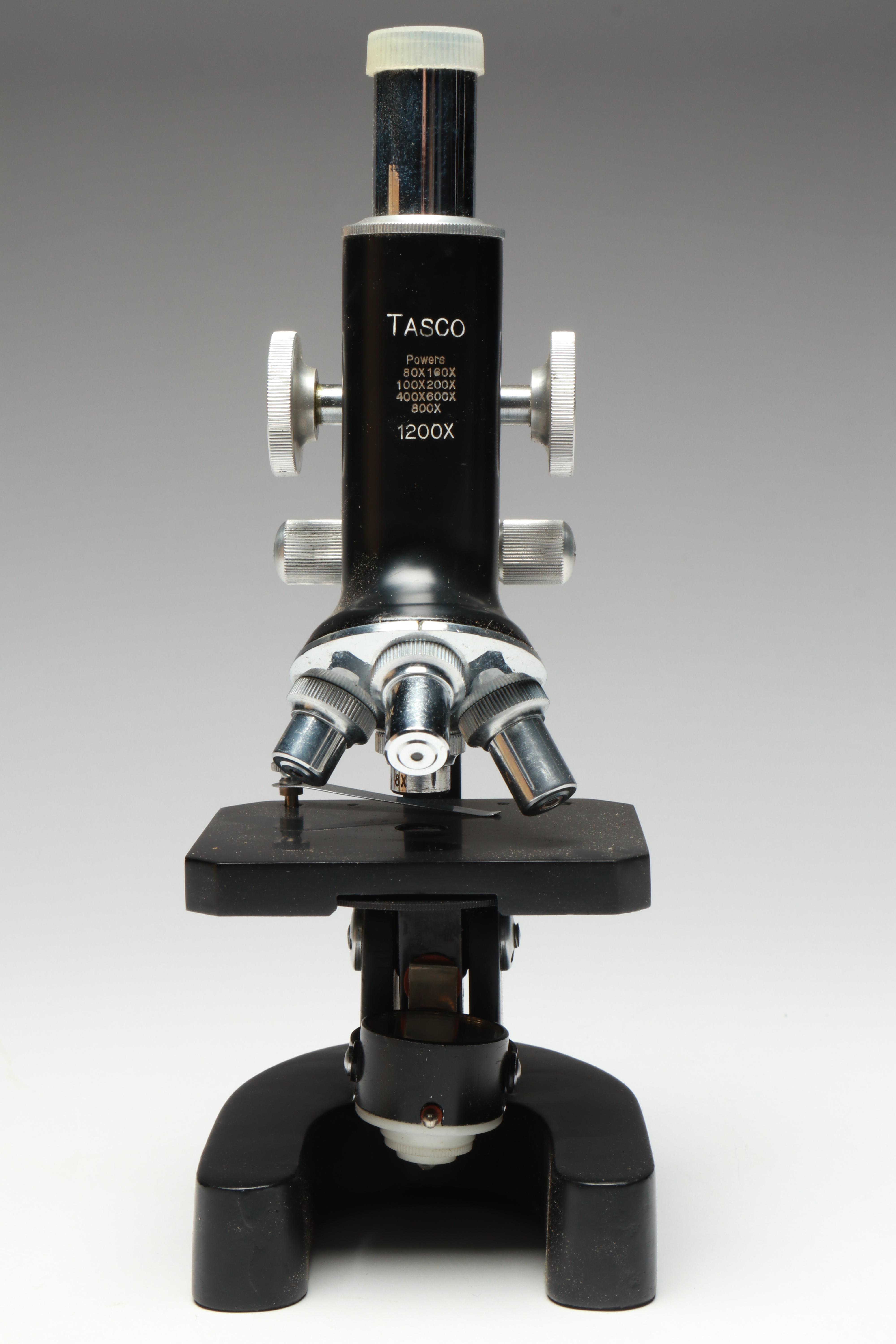 Tasco Deluxe Microscope with Case and Accessories, Late 20th Century