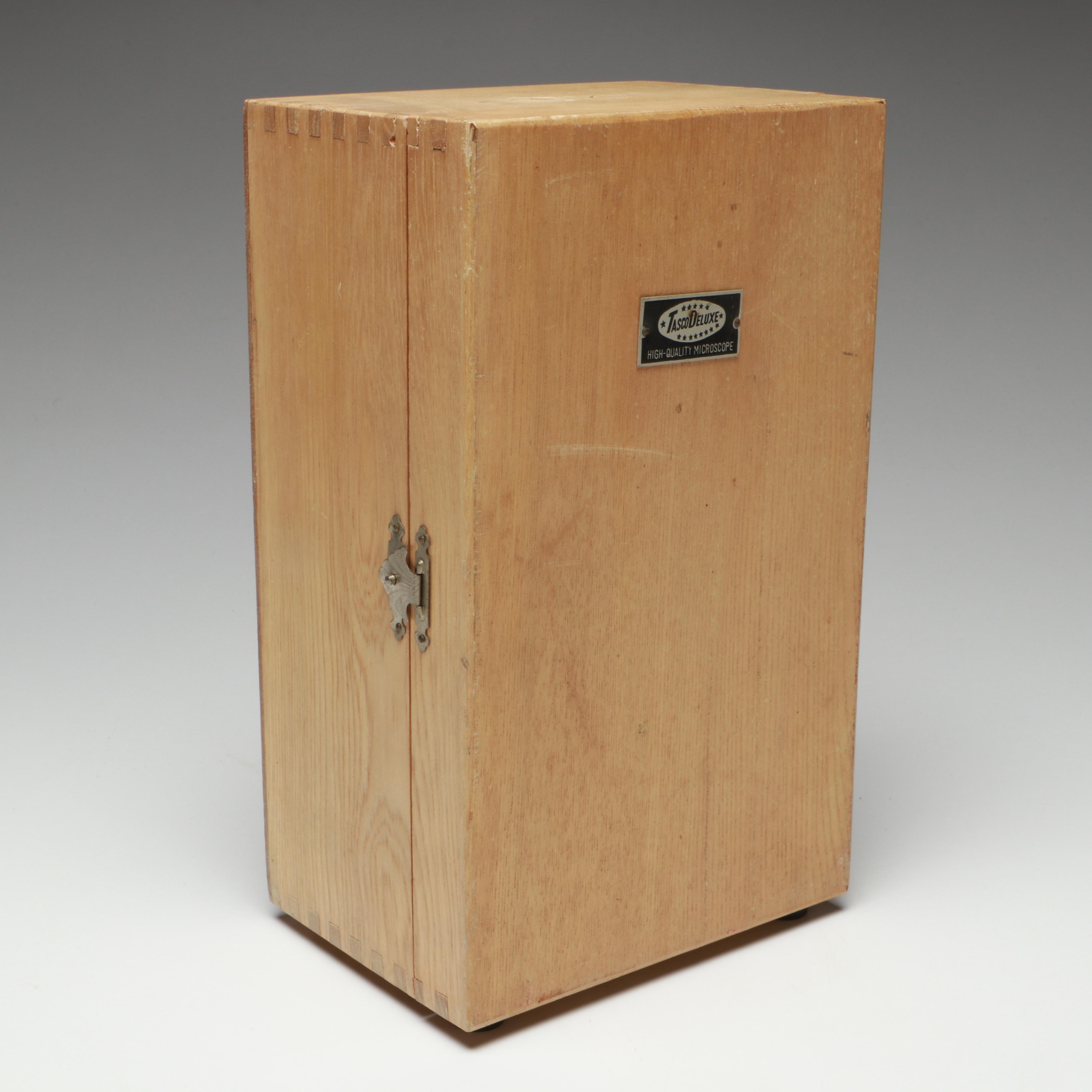 Tasco Deluxe Microscope with Case and Accessories, Late 20th Century