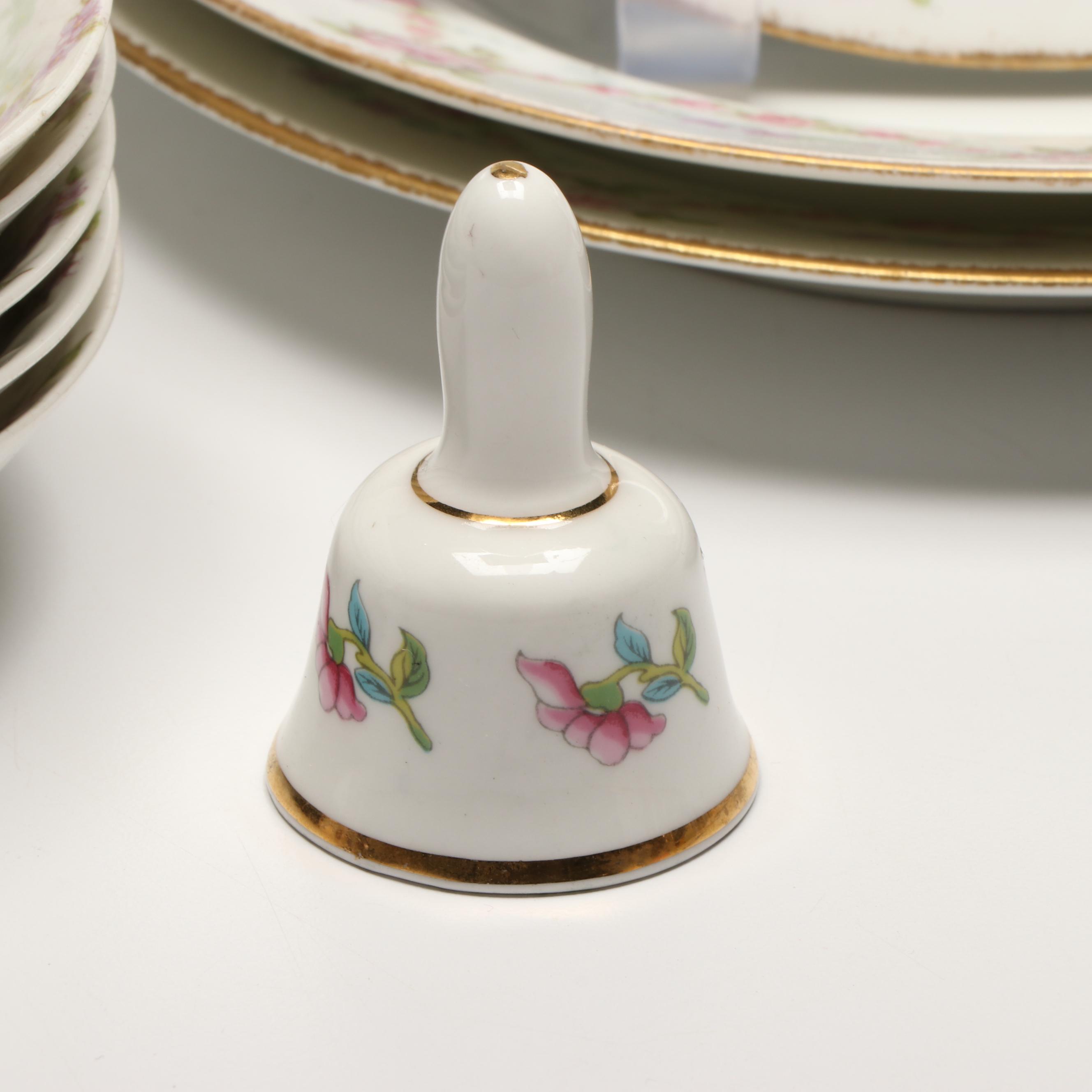 Noritake "Temptation" Bone China Salad Plates and Other Floral Ceramic Tableware