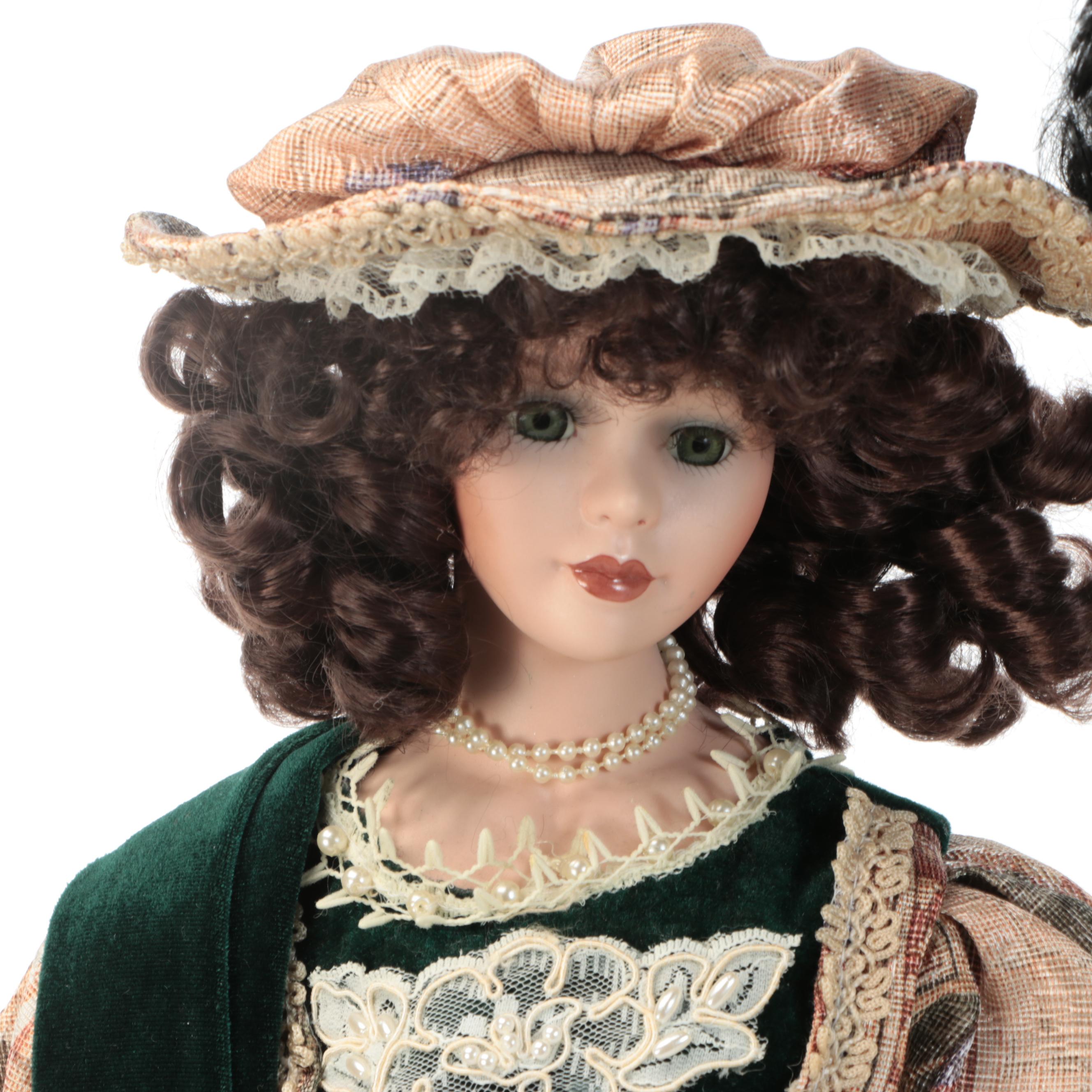 Paradise Galleries, Three Heart, and Morgan Brittany Porcelain Dolls