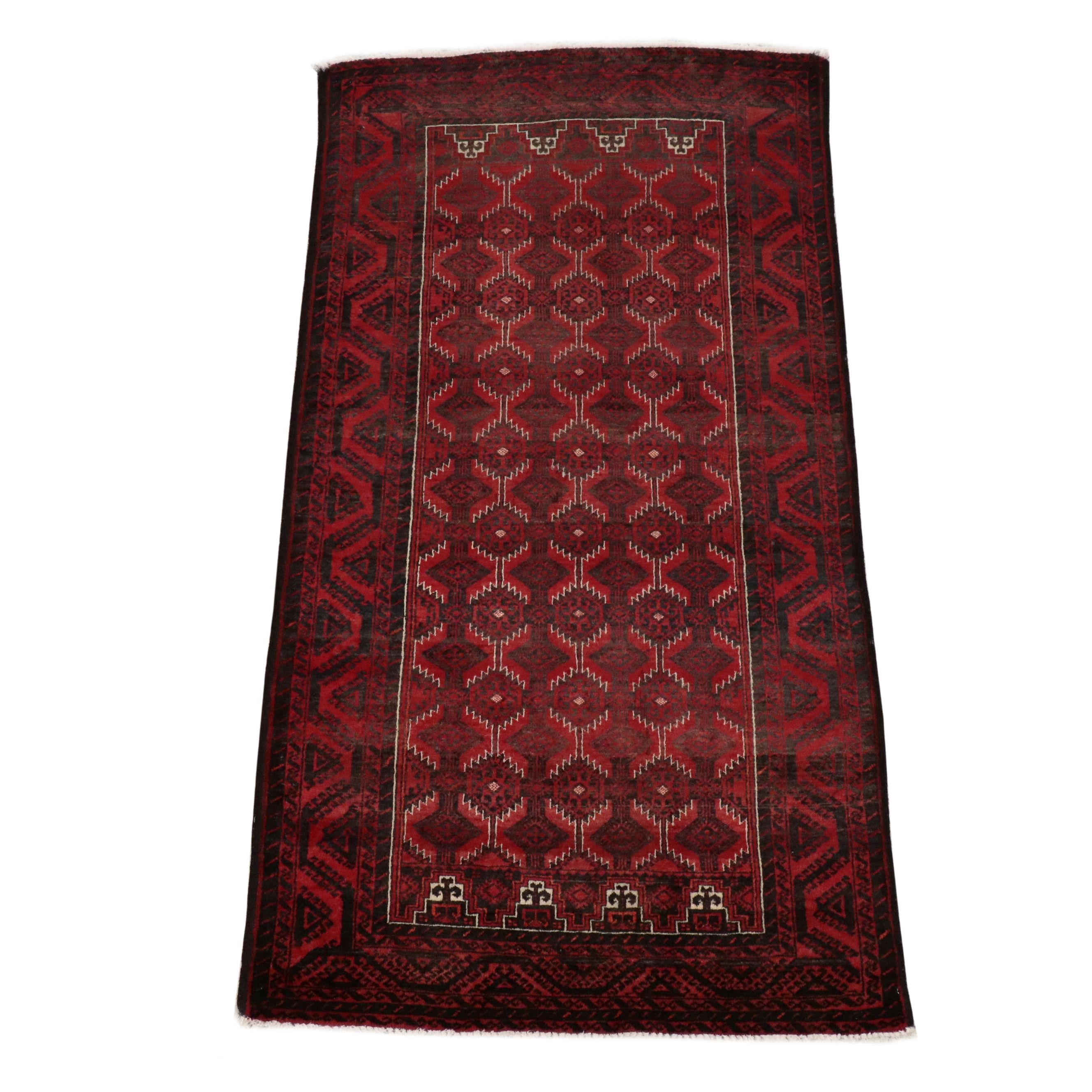 3'5 x 6'8 Hand-Knotted Afghan Baluch Area Rug