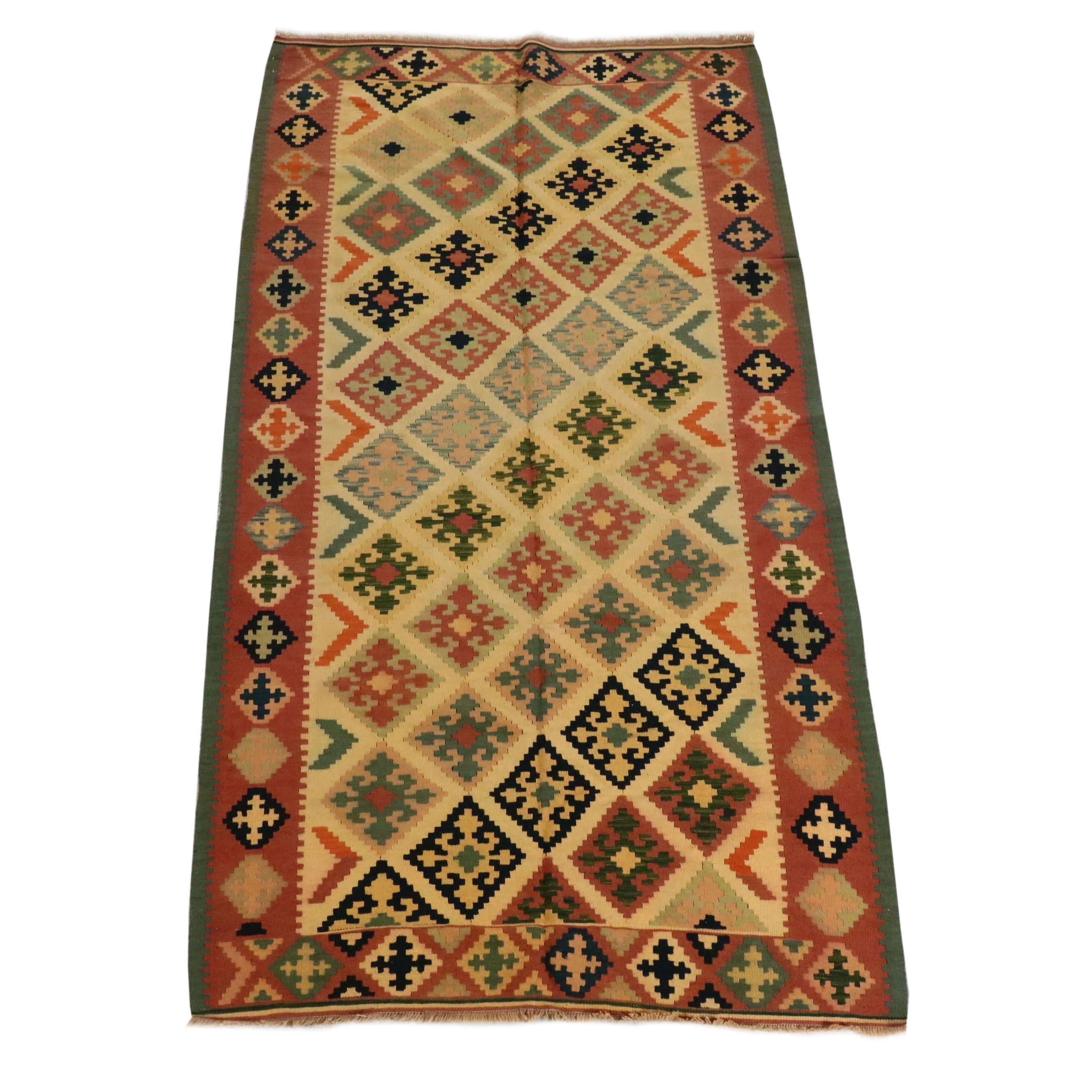 4'10 x 9'6 Handwoven Turkish Kilim Area Rug