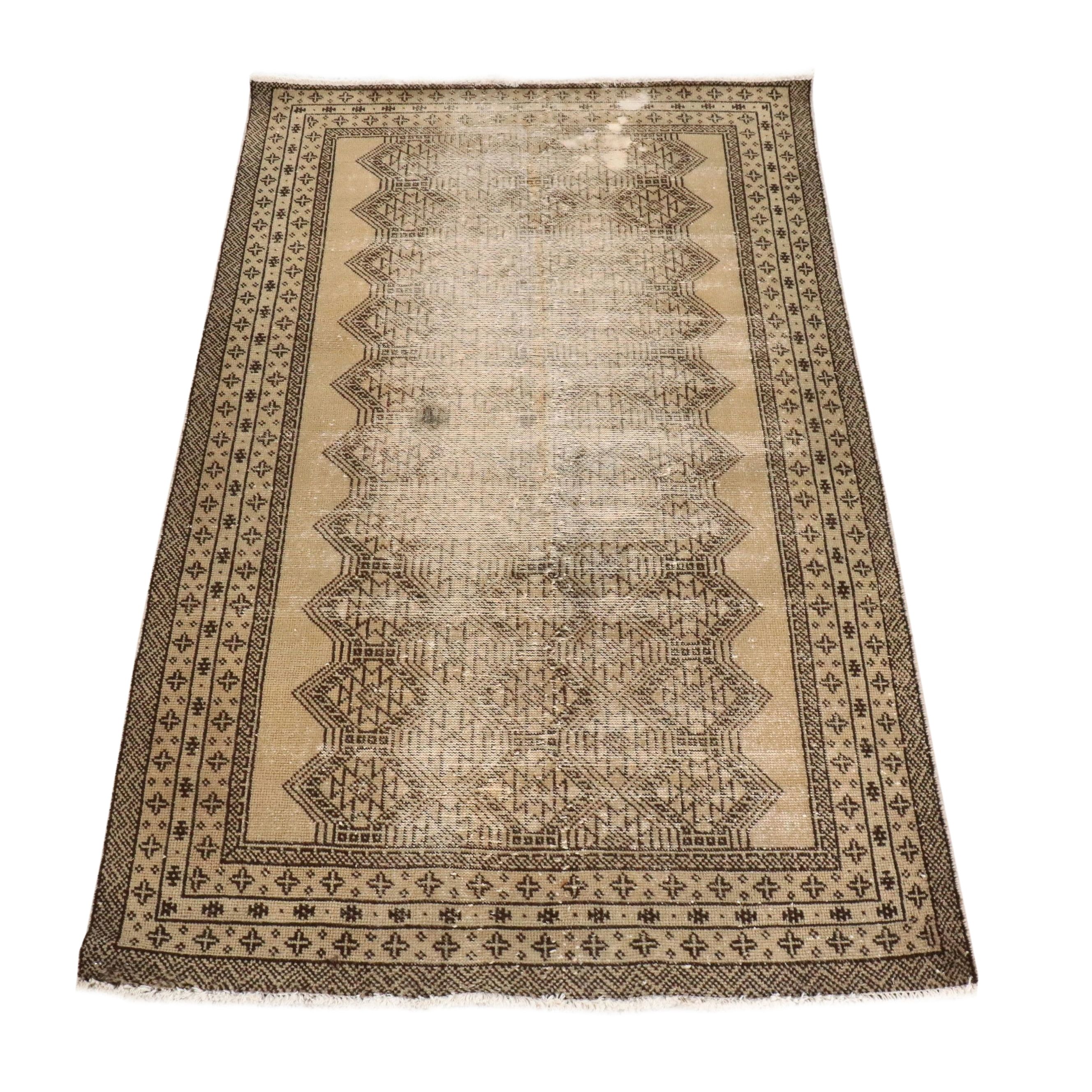 3'11 x 6'8 Hand-Knotted Turkish Village Area Rug