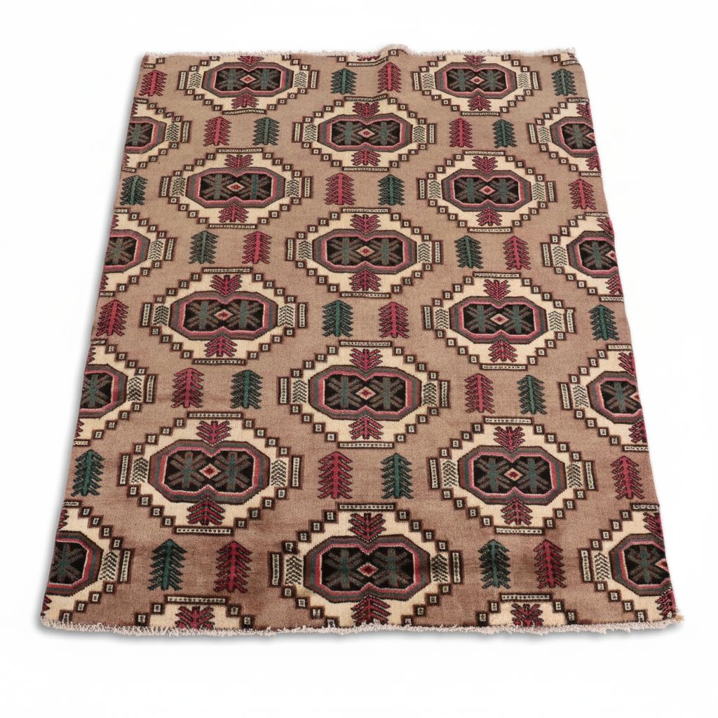3'10 x 5' Hand-Knotted Turkish Oushak Modern Area Rug
