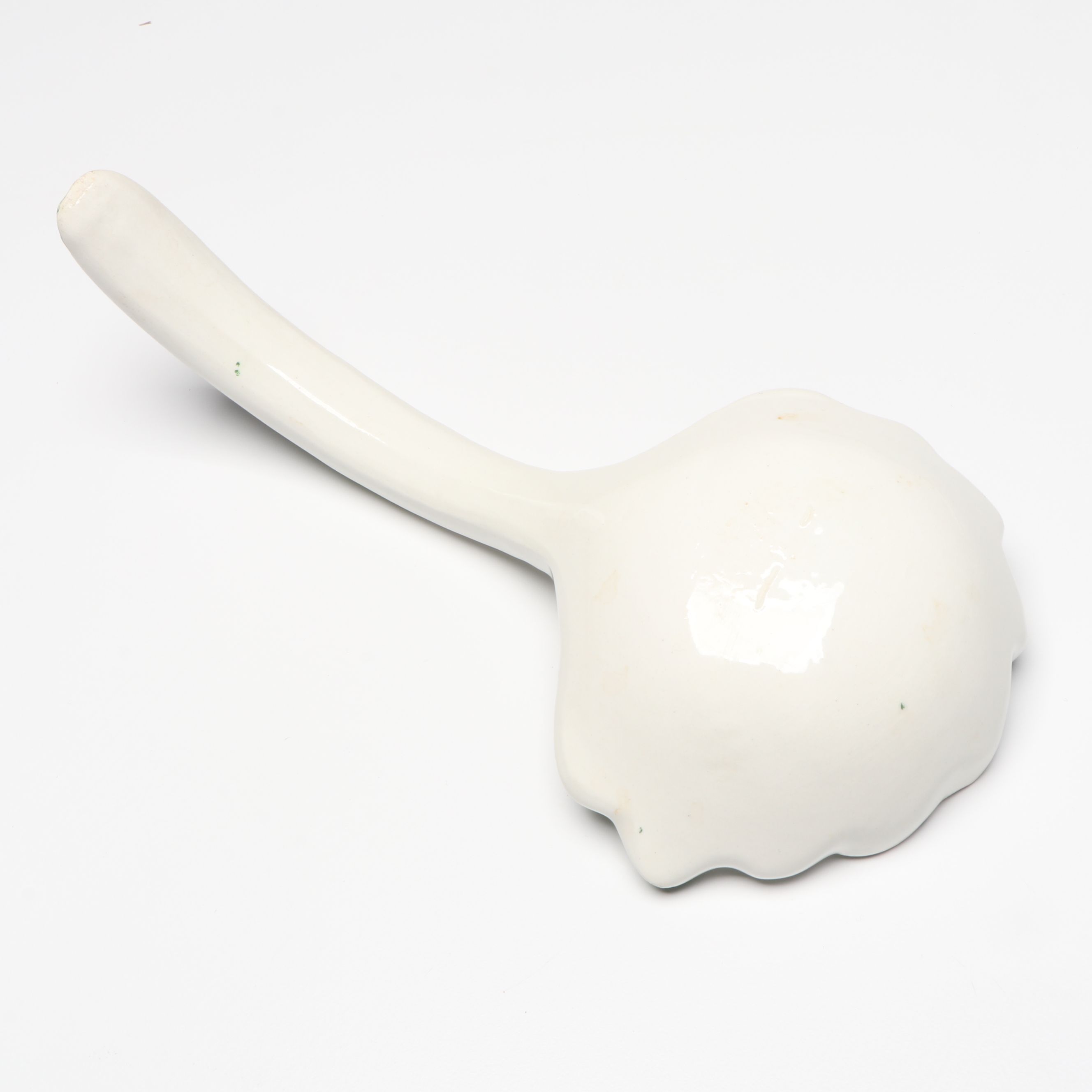 Italian Blue Rose Ceramic Tureen and Underplate with Ladle