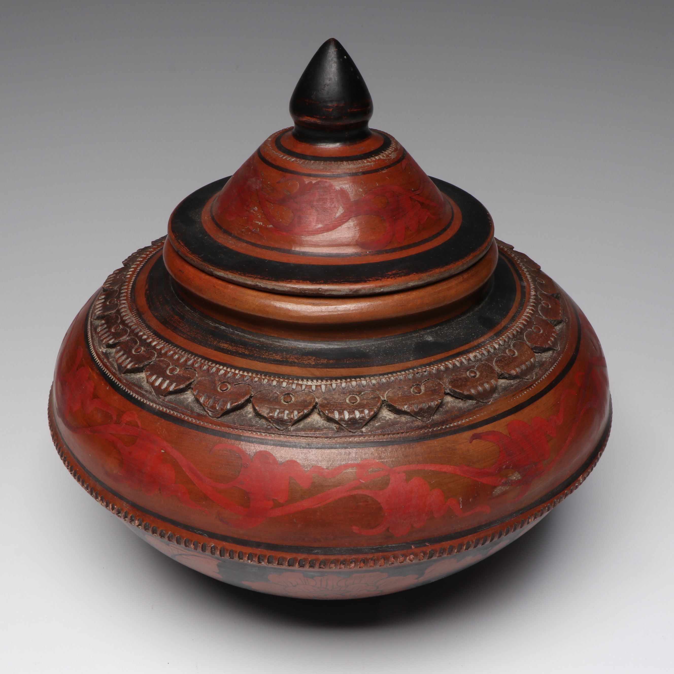Pier 1 Earthenware Lidded Pot